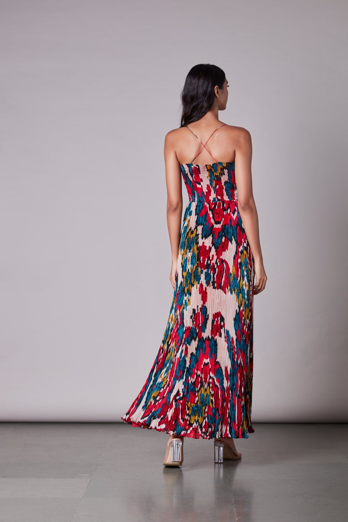 Ikat print maxi dress