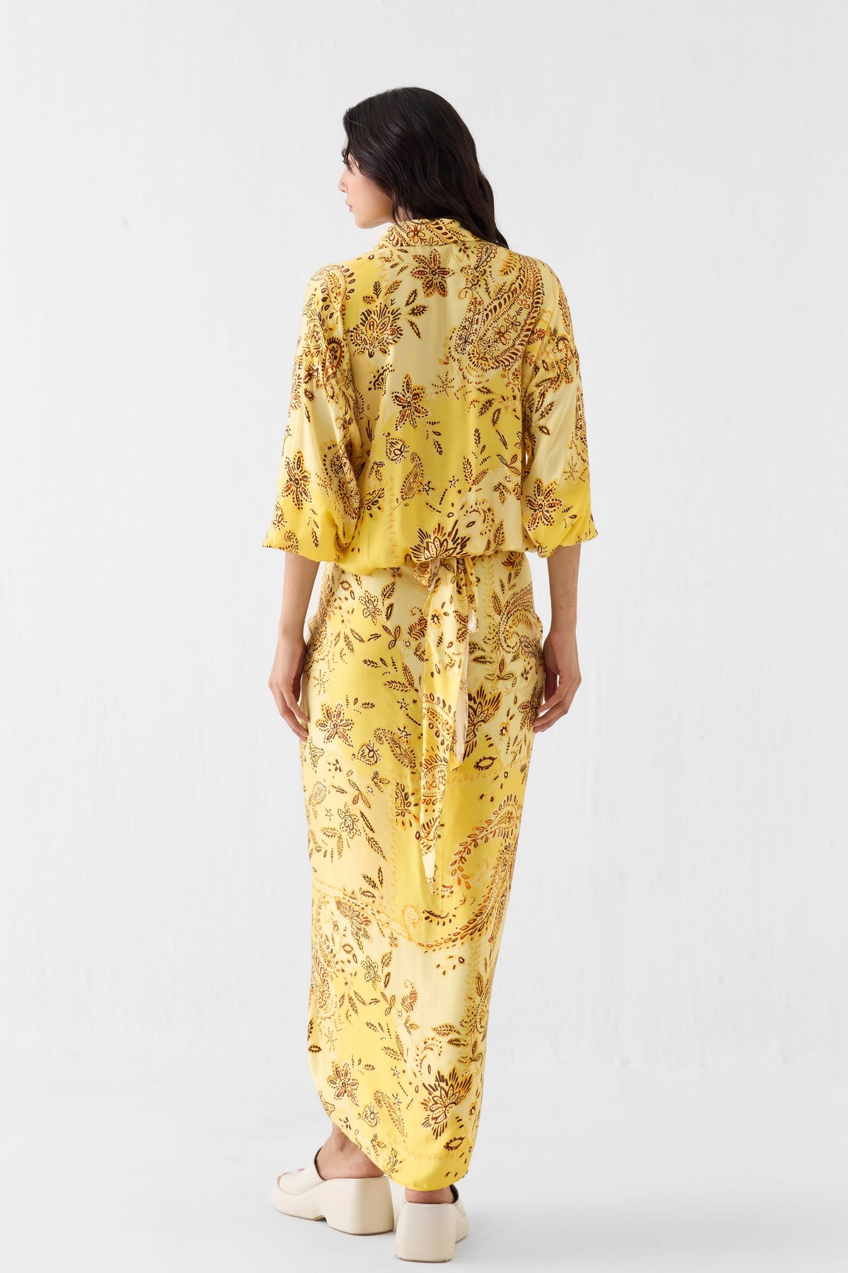 Ambi Draped Shirt Dress
