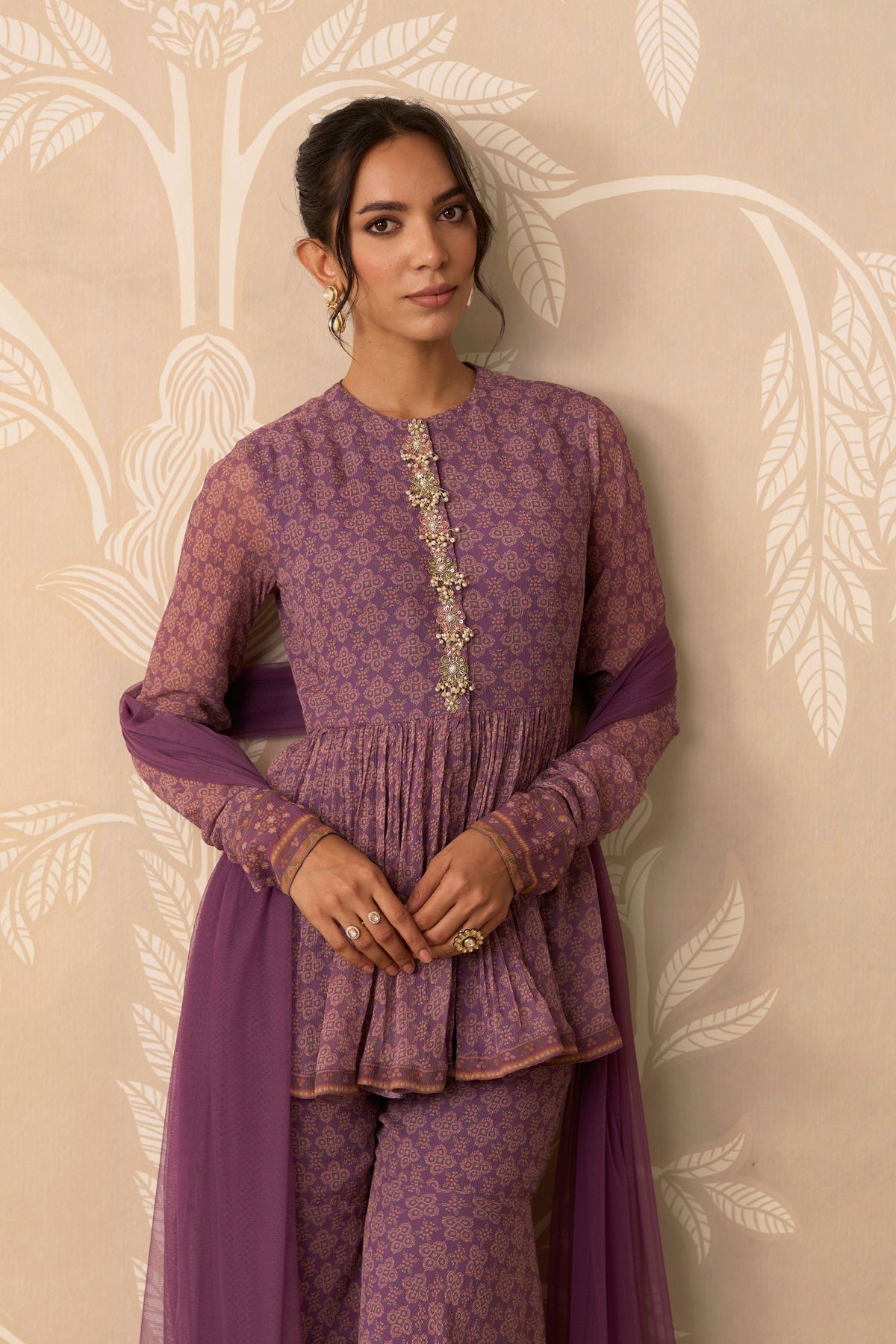 Izhaar Peplum sharara Set