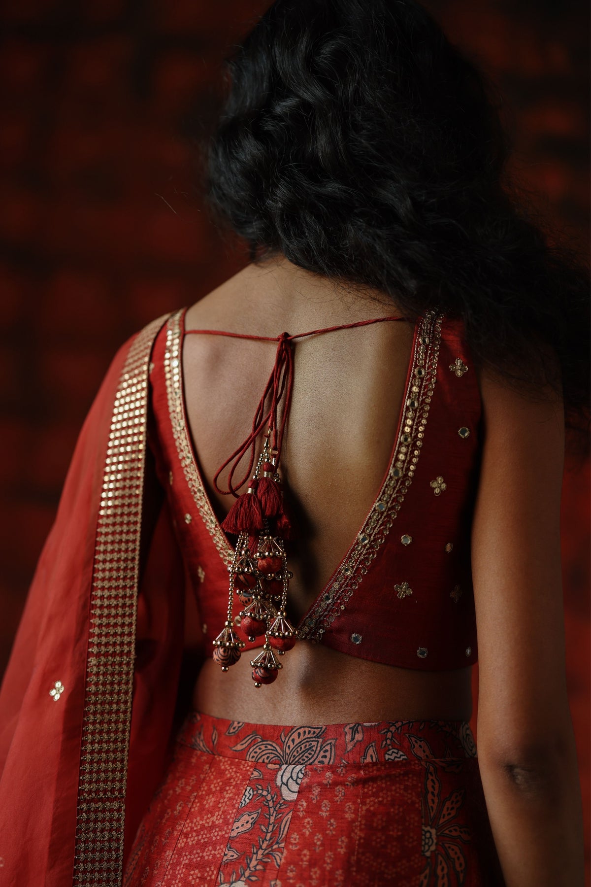 Brick Red Lehenga Set
