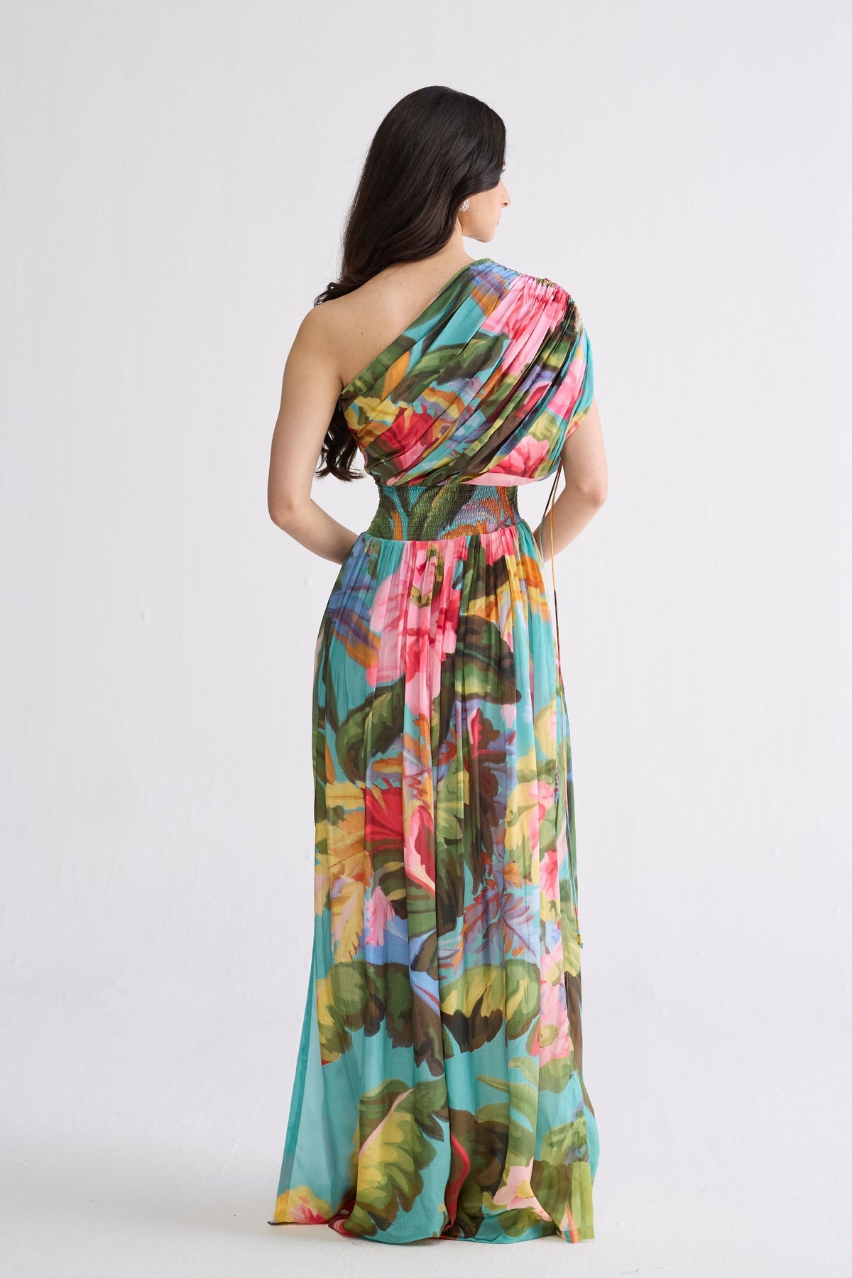 Campari One Shoulder Dress