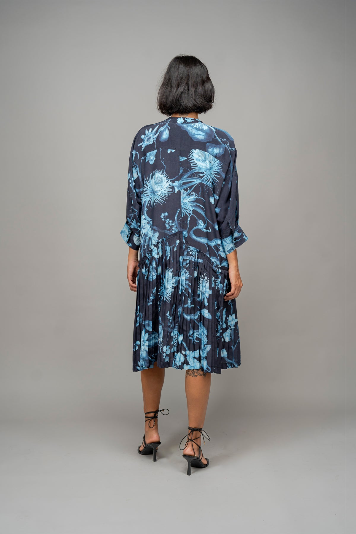 Garden Print Fin Dress in Aurora Borealis