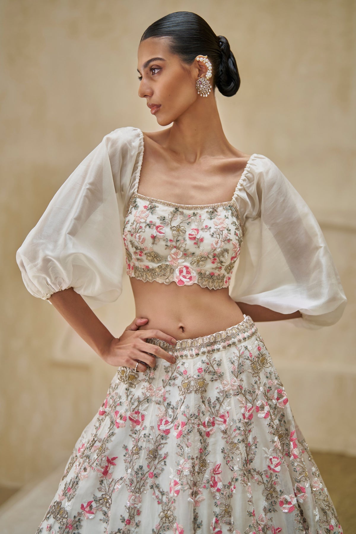 Liatris Alba Gold Lehenga Set