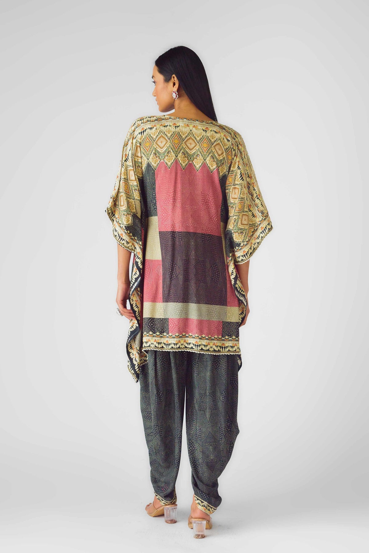 Muslin Embroidered Dhoti Set