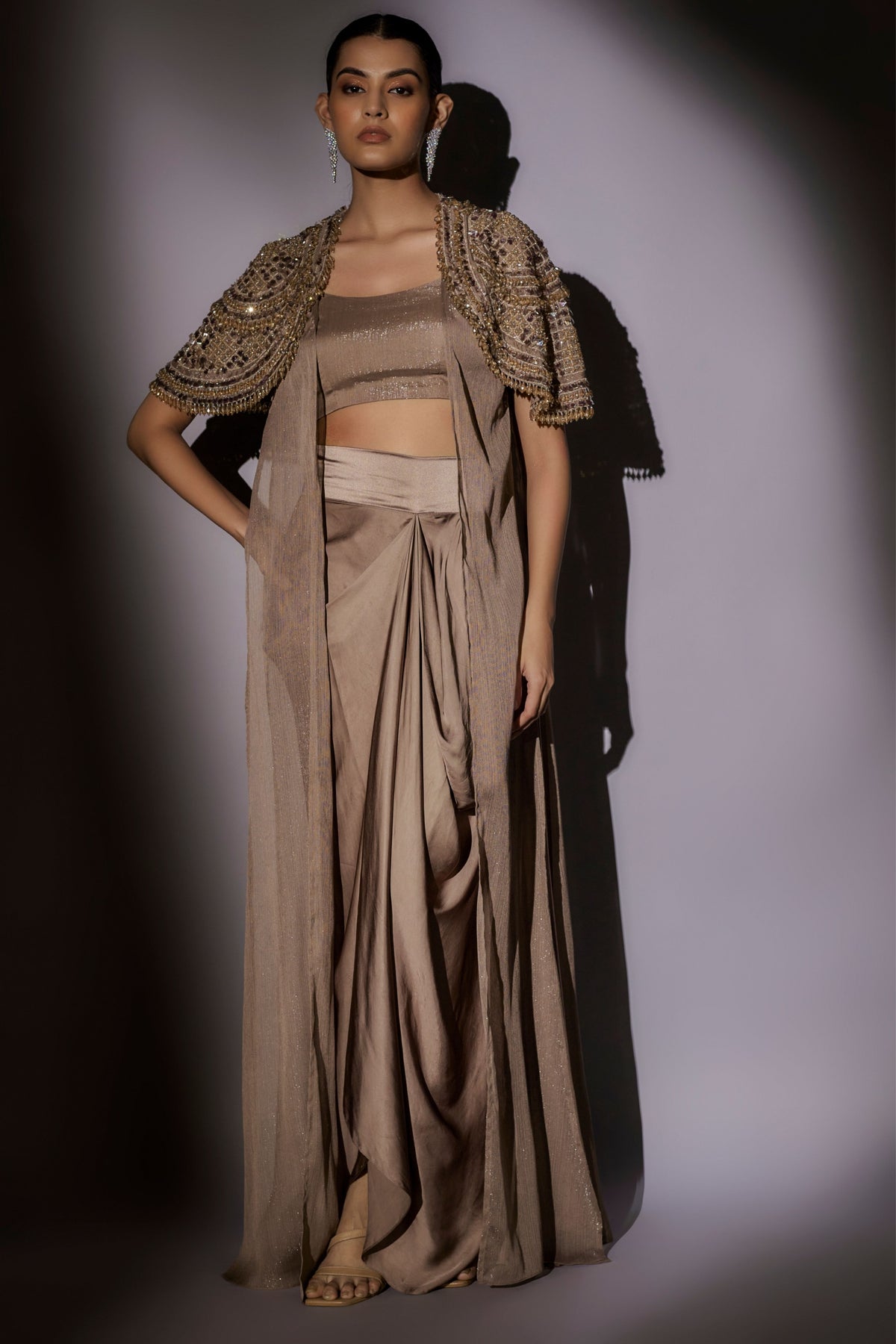 Skin Long Cape Set