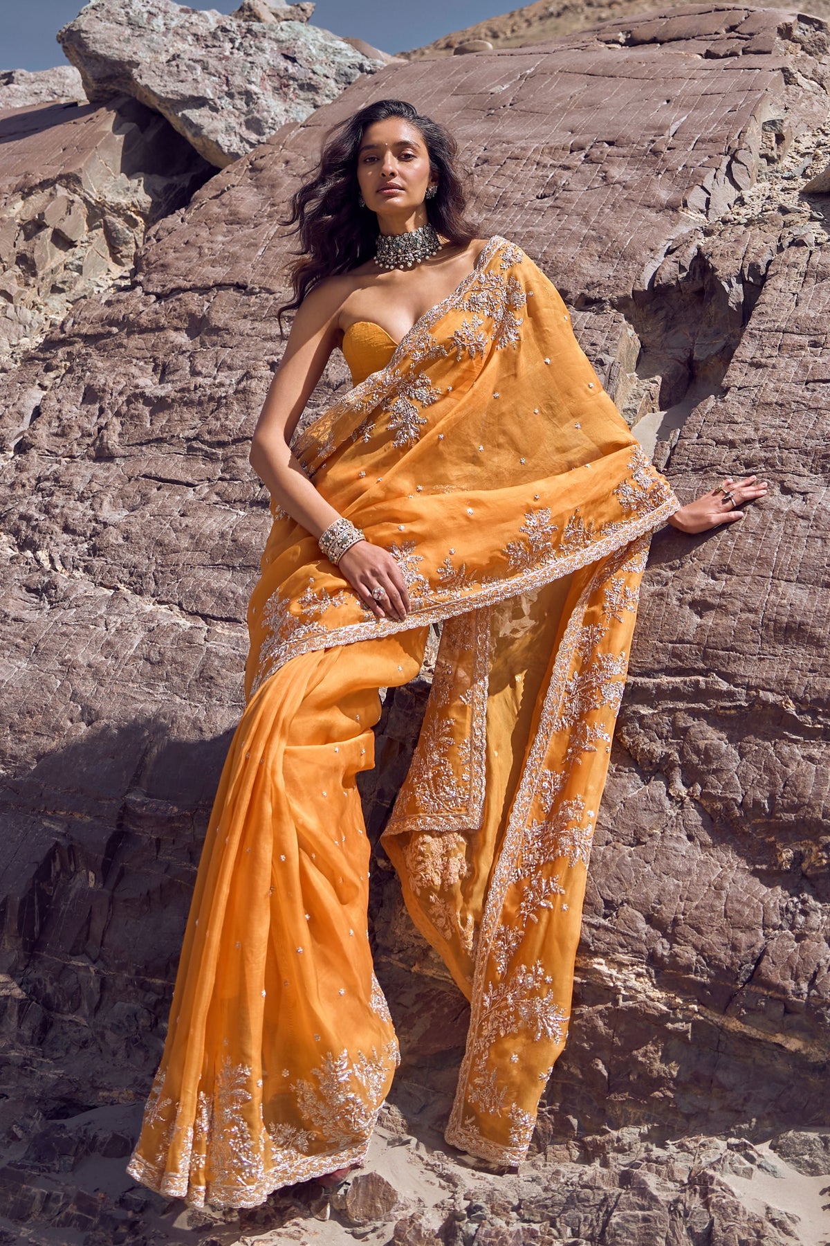 Inayat Orange Saree