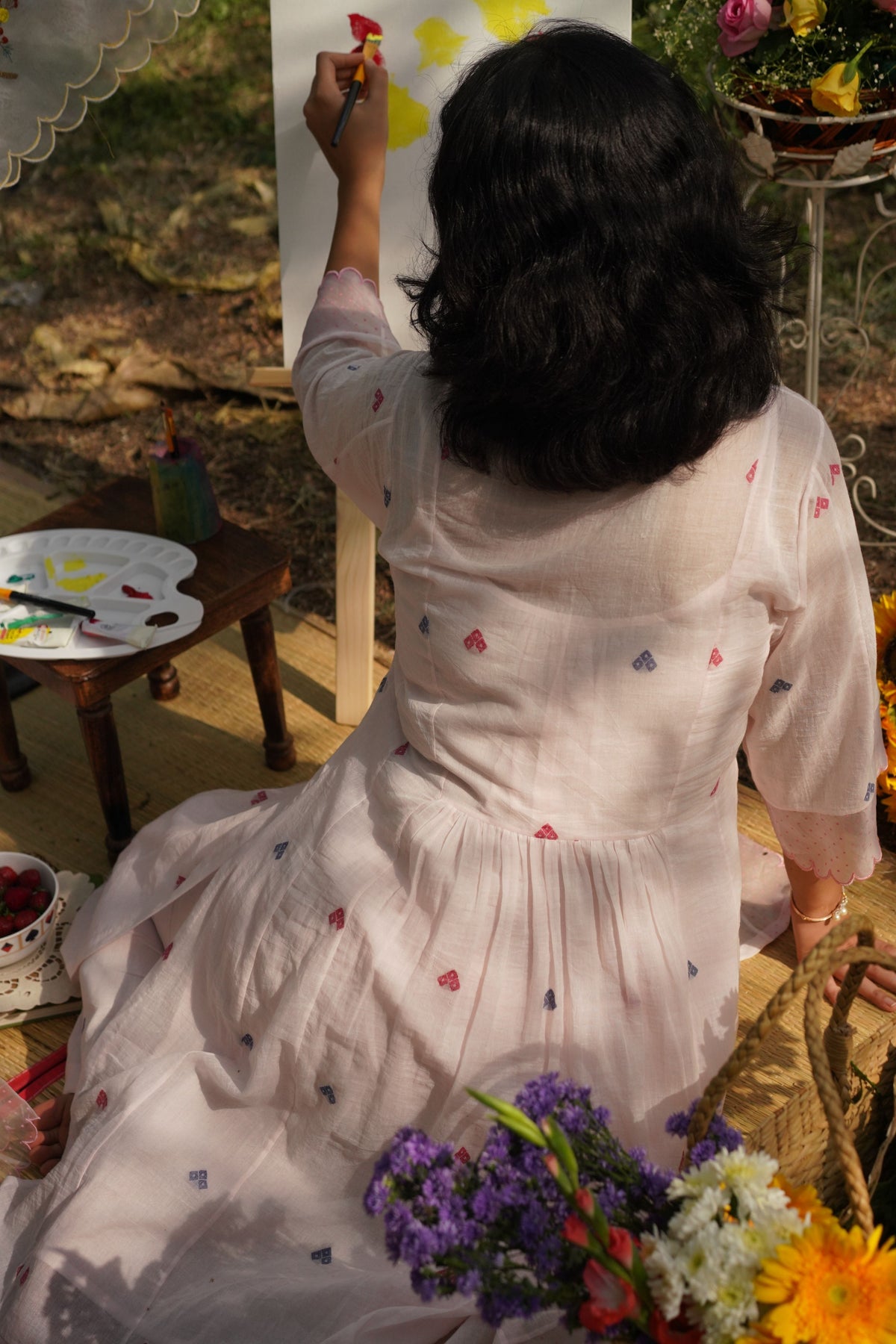 Zikra Kurta Set In Blush Pink