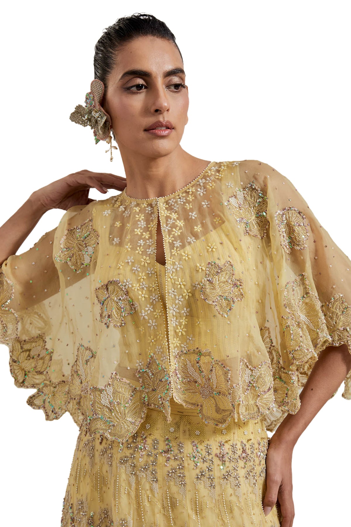 Lemon Glimmer Skirt Set