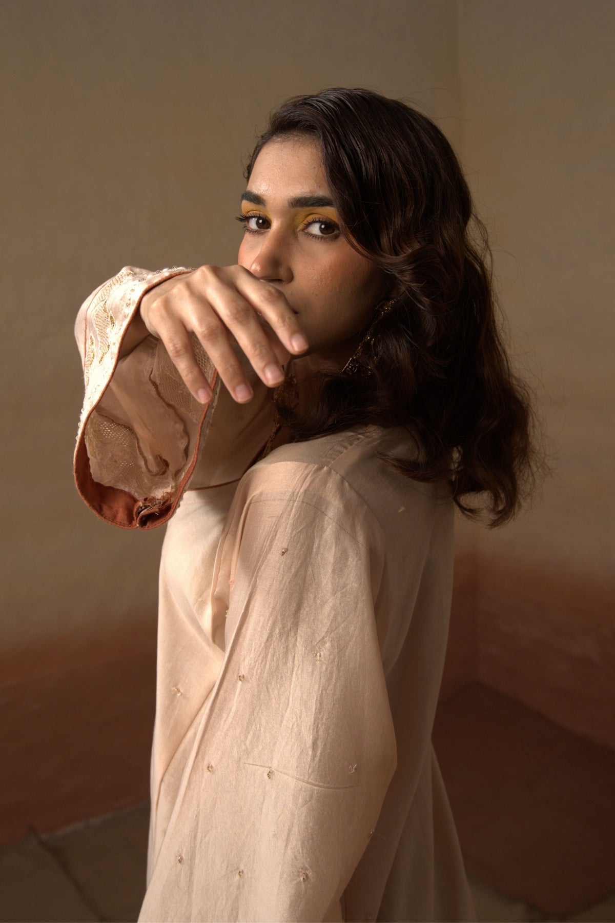 Dusky Pink Tunic With Farshi Salwar