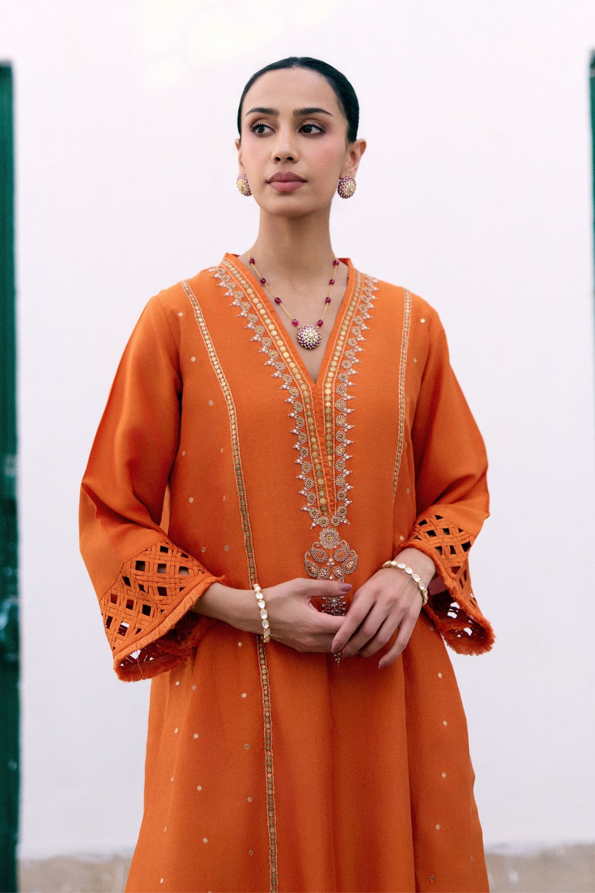 Saffron Kurta Set