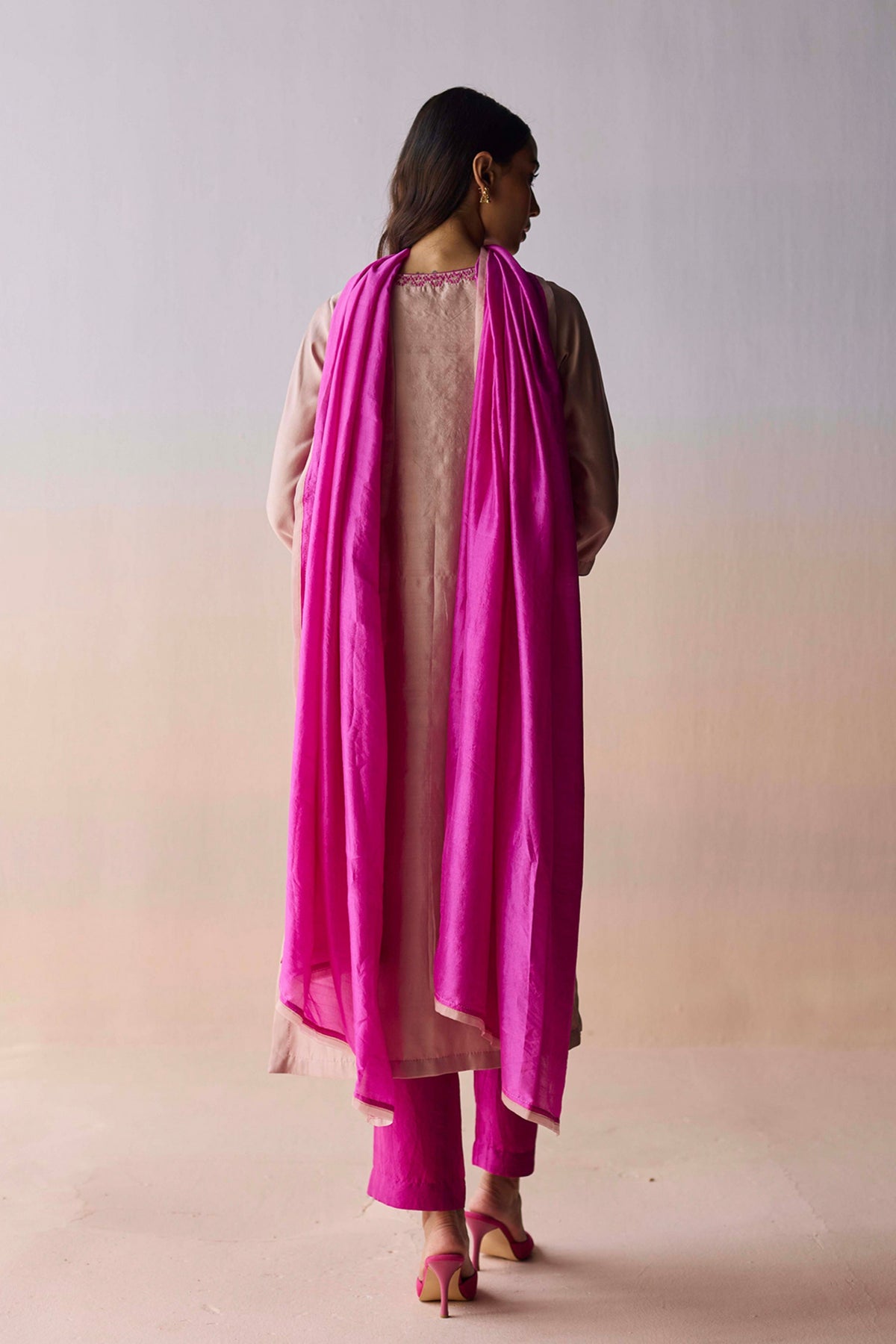 Riverstone Pink Kurta and Pants