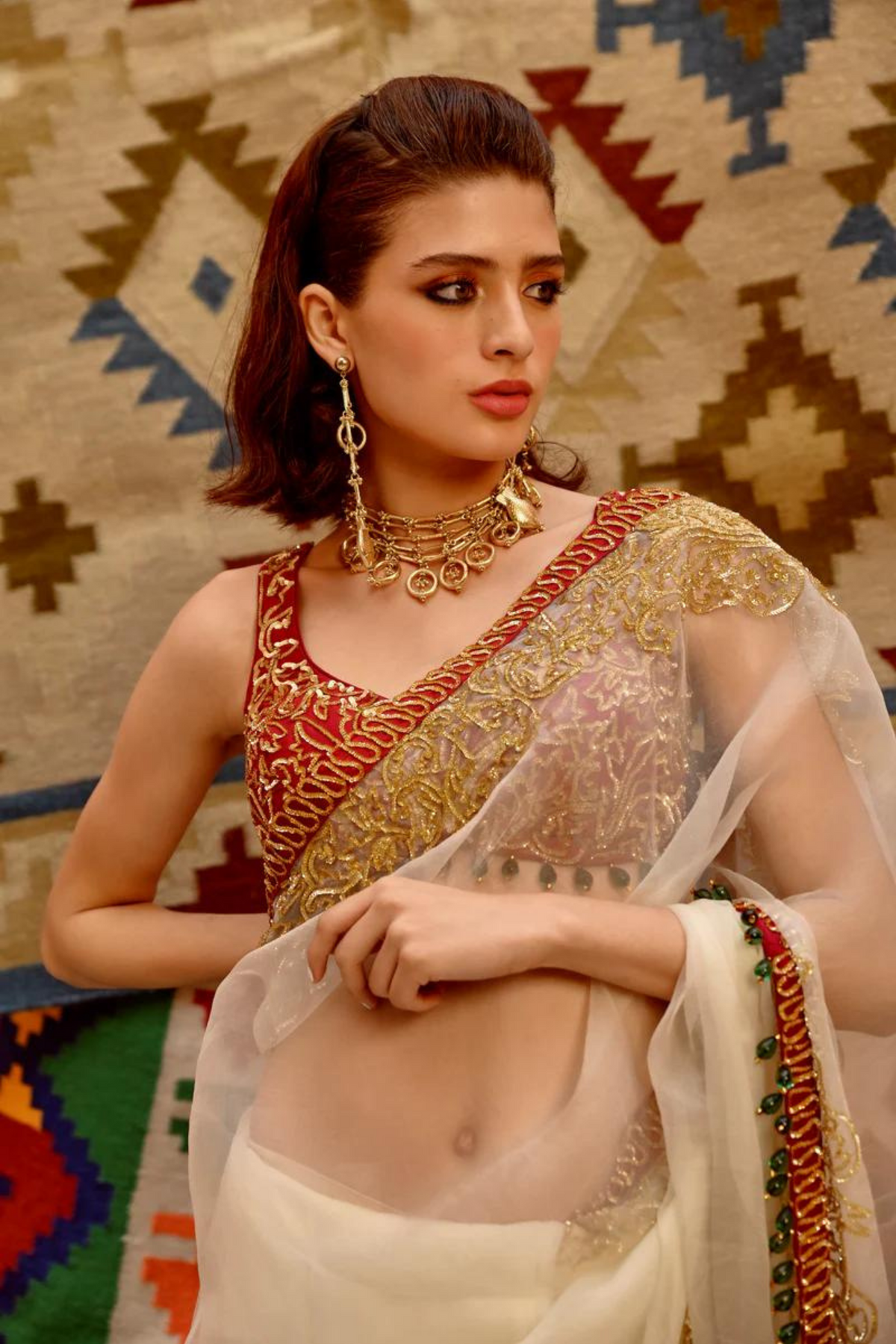 Fawn Queen Saree Set
