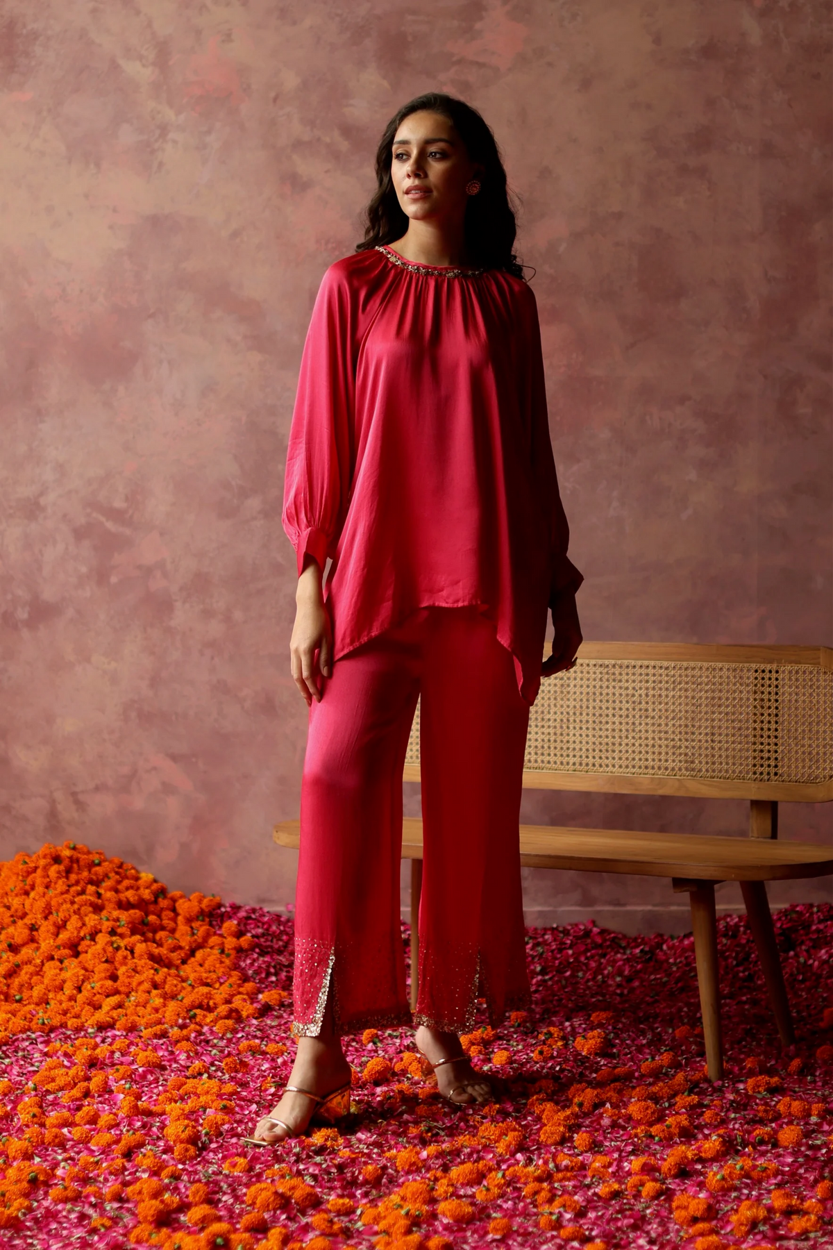 Fuchsia Ishaaira Co-ord Set