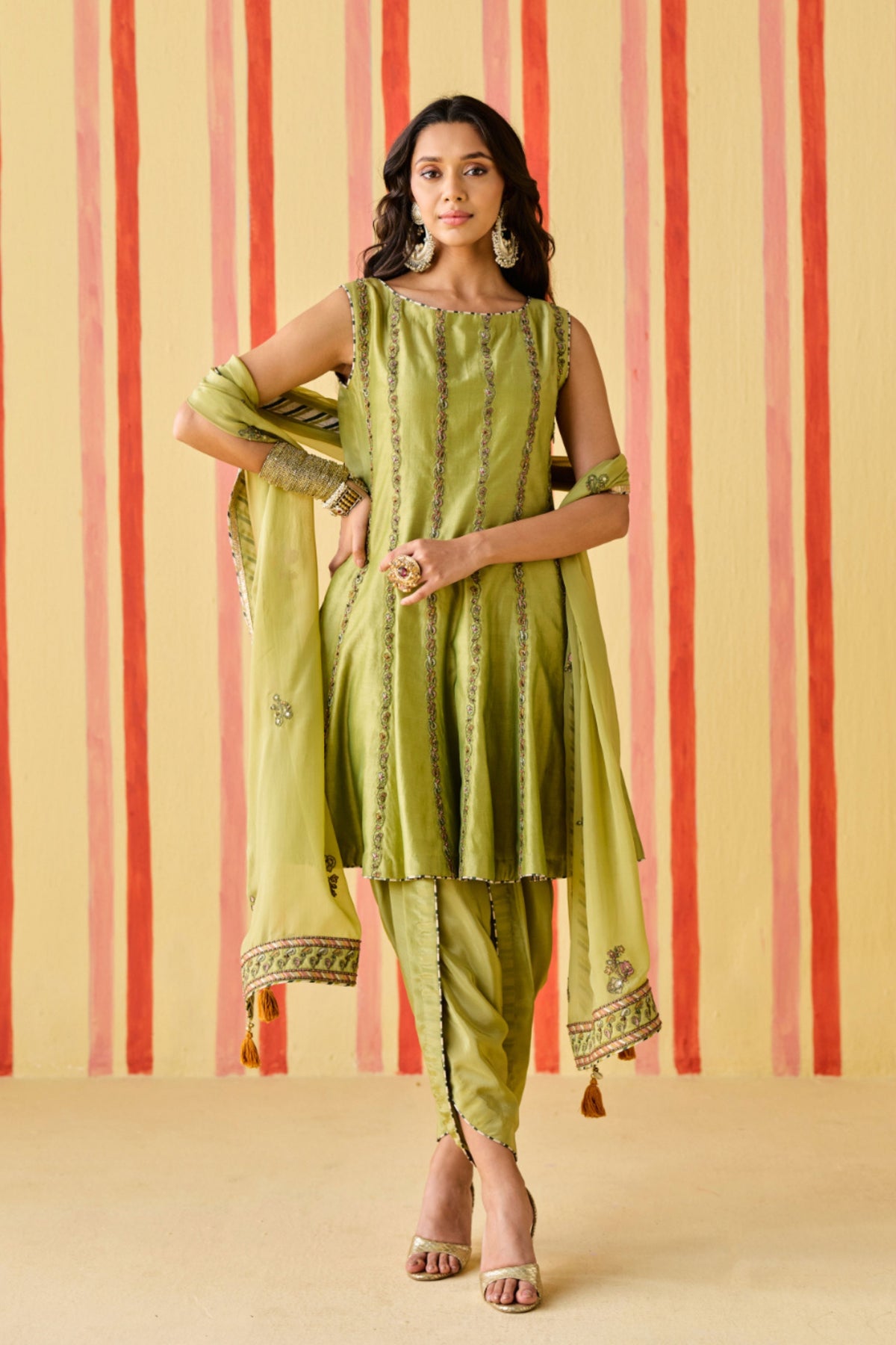 Dhyuti Green Kurta Set