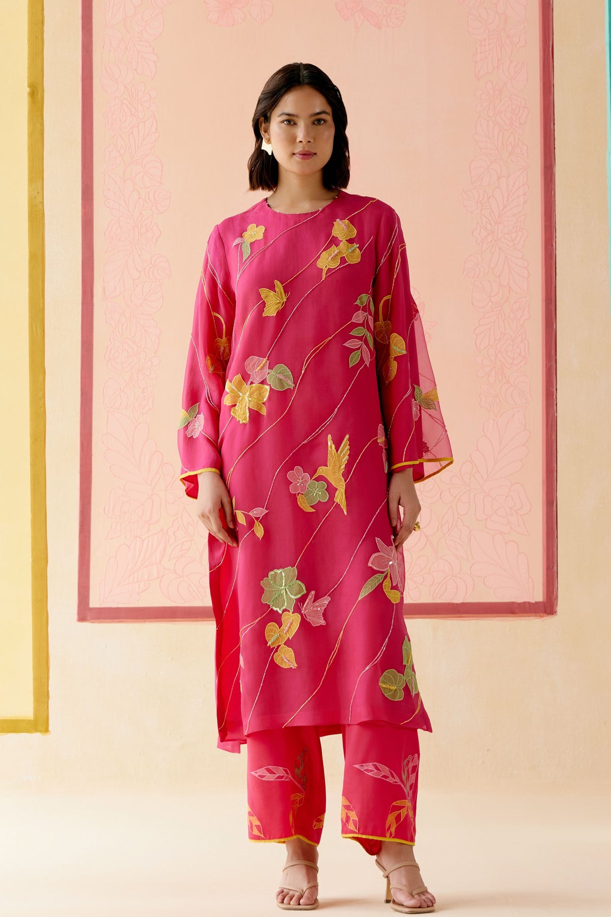 Hot Pink Kurta Set
