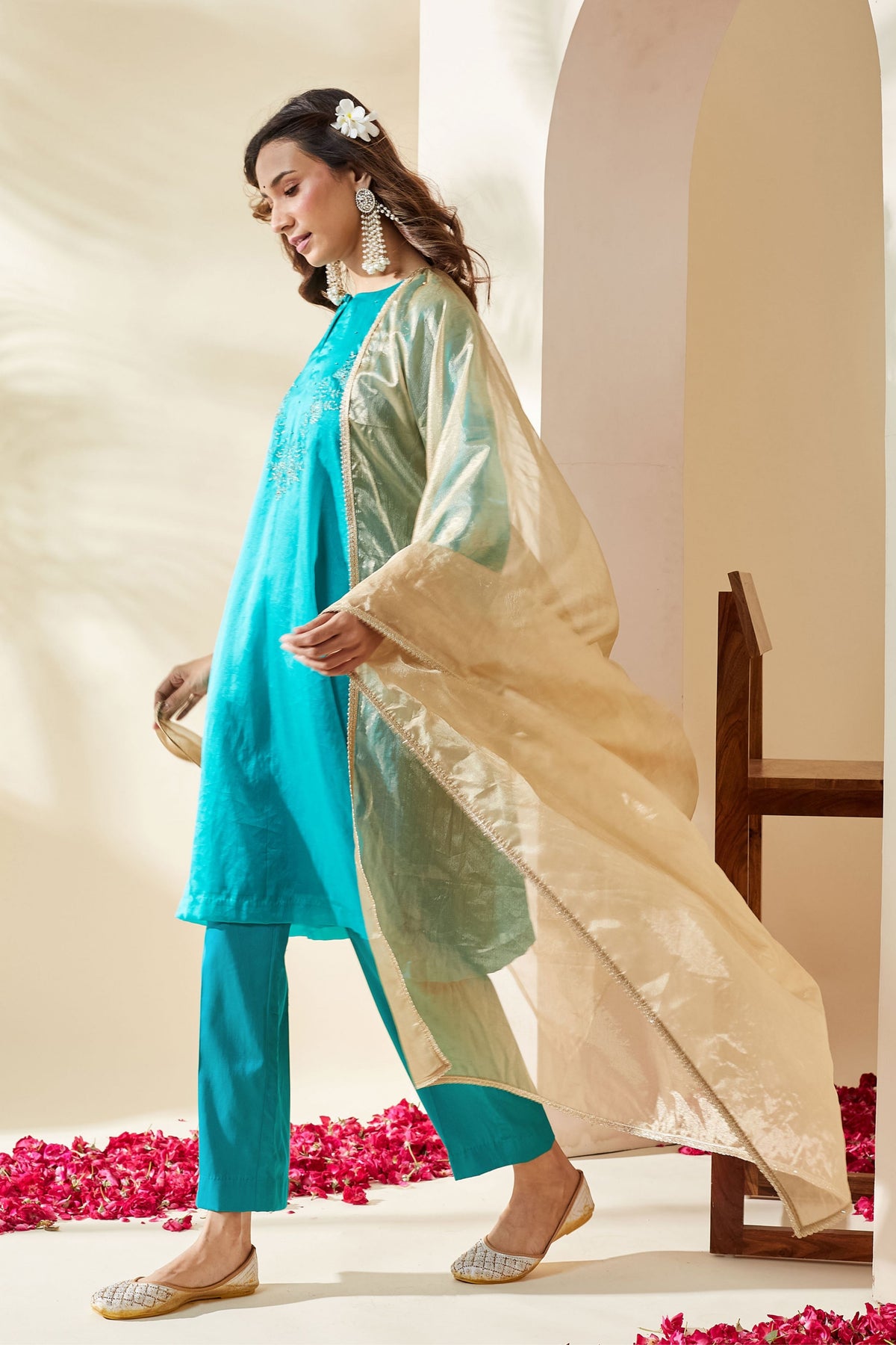Turquoise Ruksaar Kurta Set
