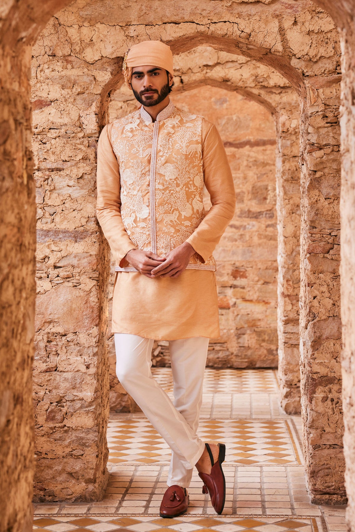 Beige Muraad Kurta Set