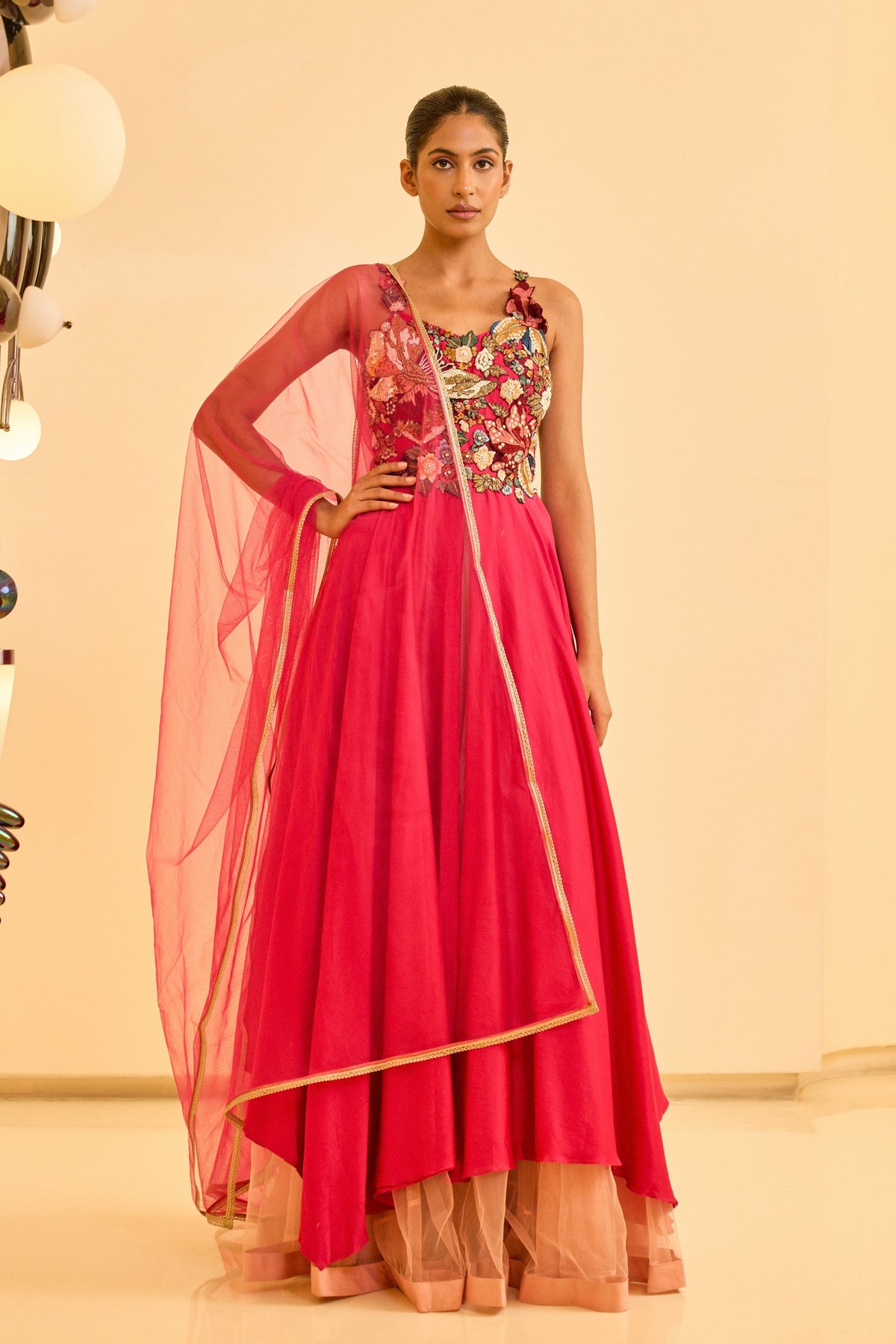 Hot Pink Skirt Set
