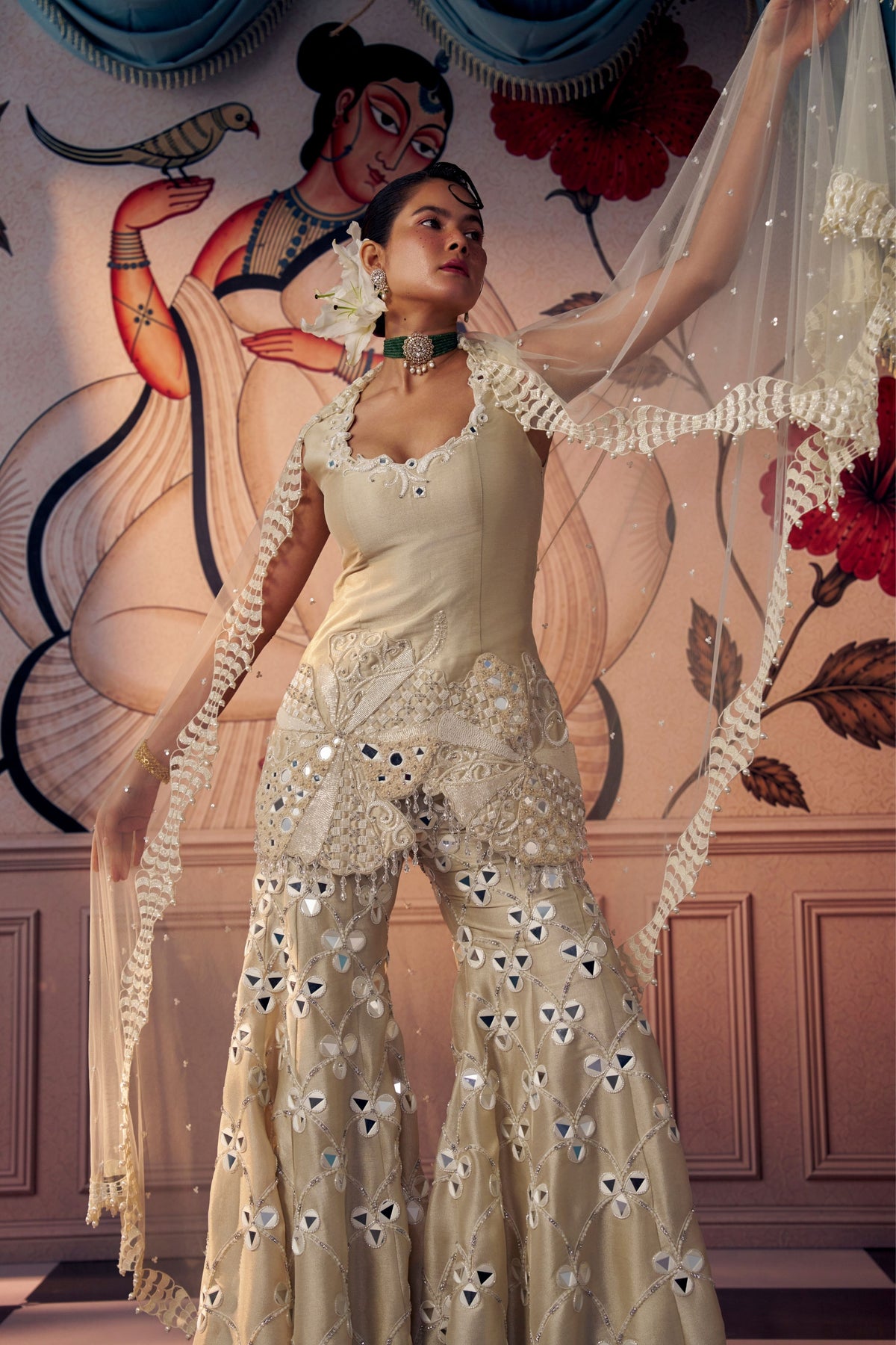 Ivory Sharara Set