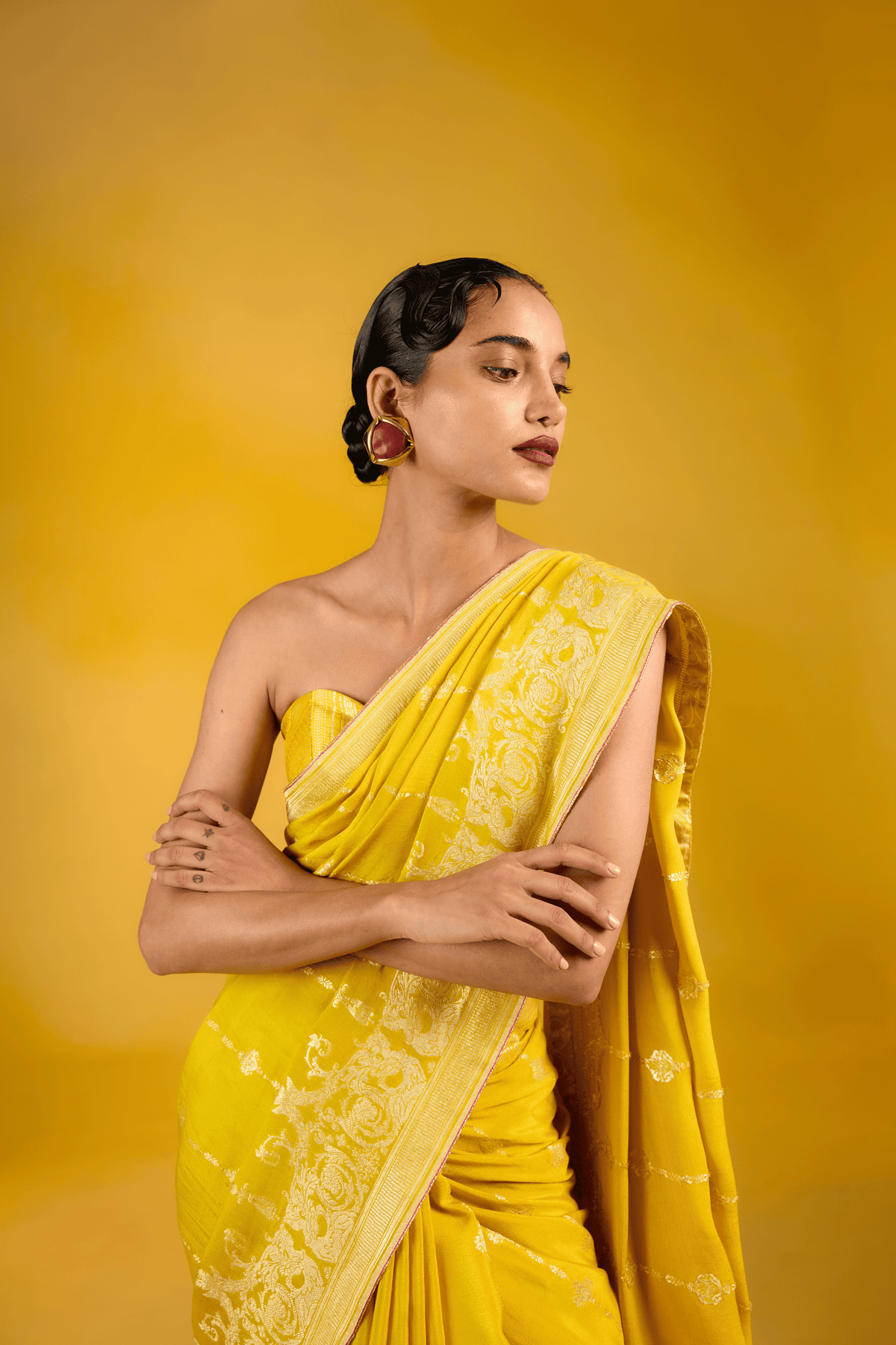 The Golden Ale Saree