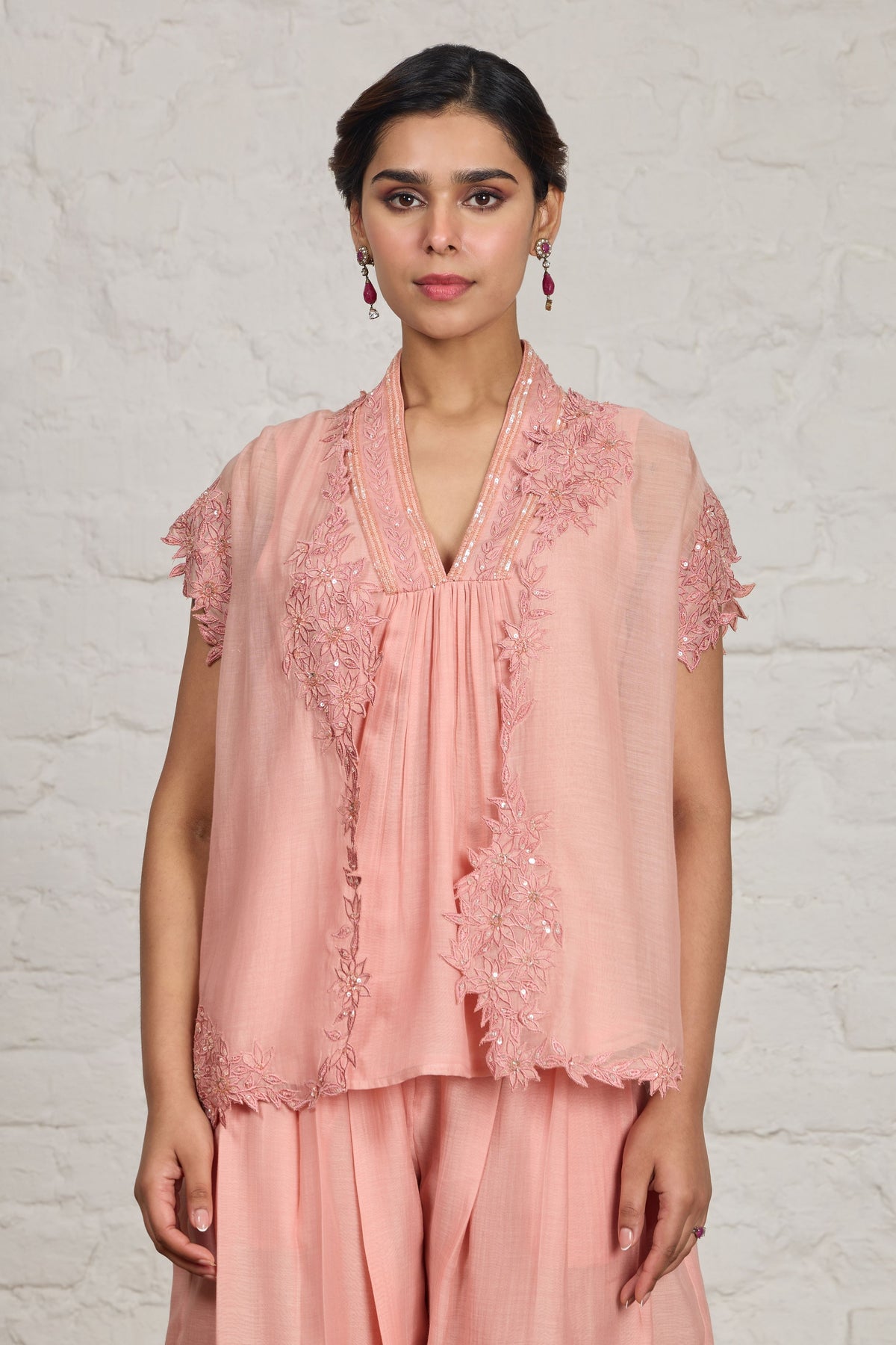 Isabell Peach Pink Jacket Set