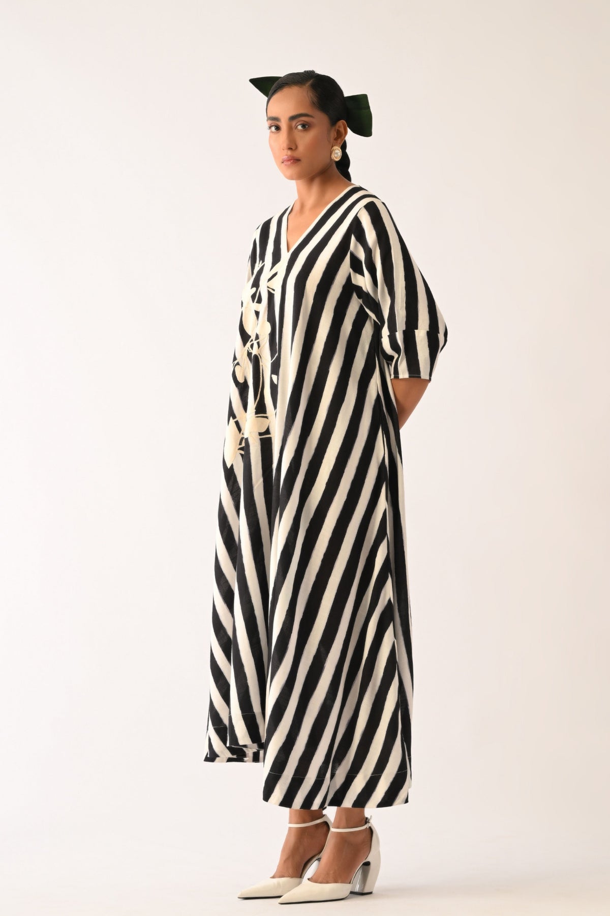 Revolt B&W Mayflower Applique Dress