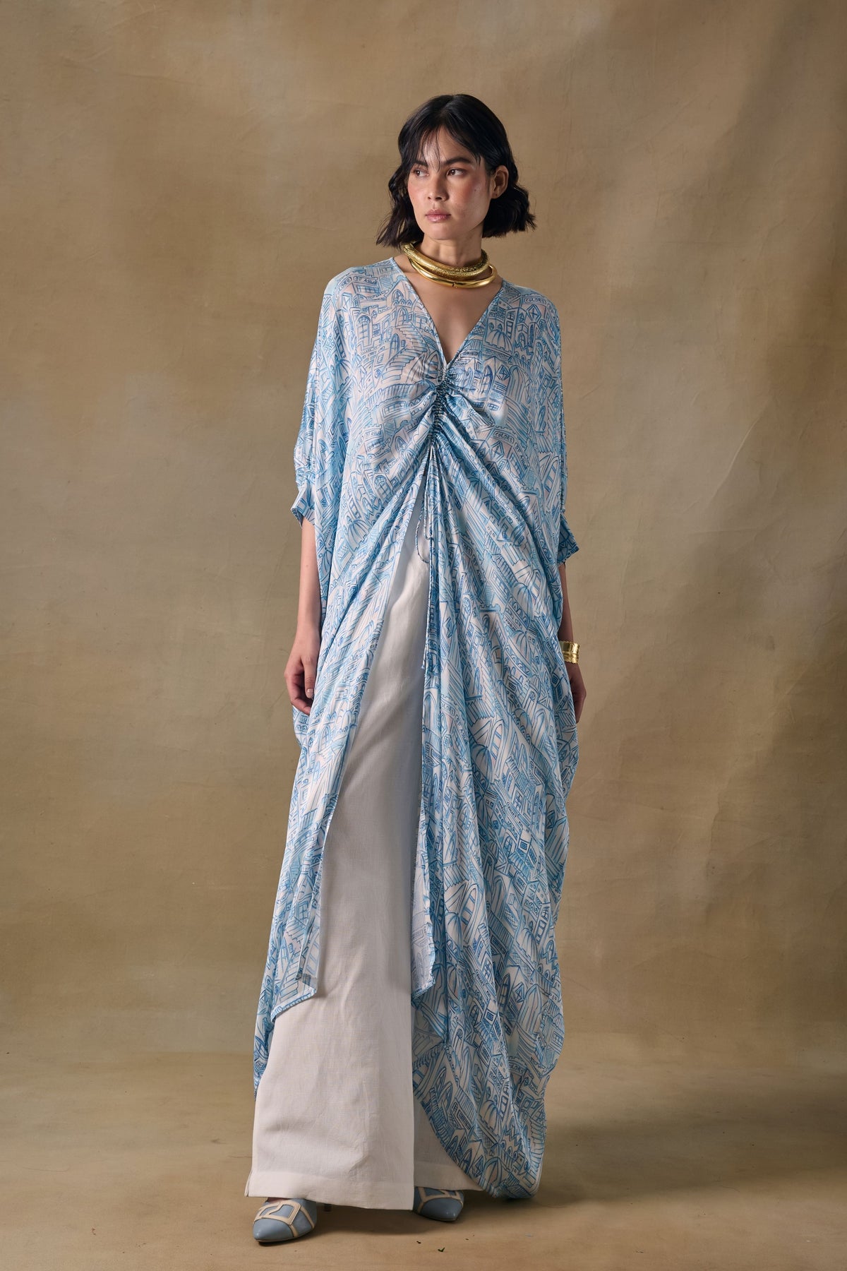 Blue Landscape Kaftan