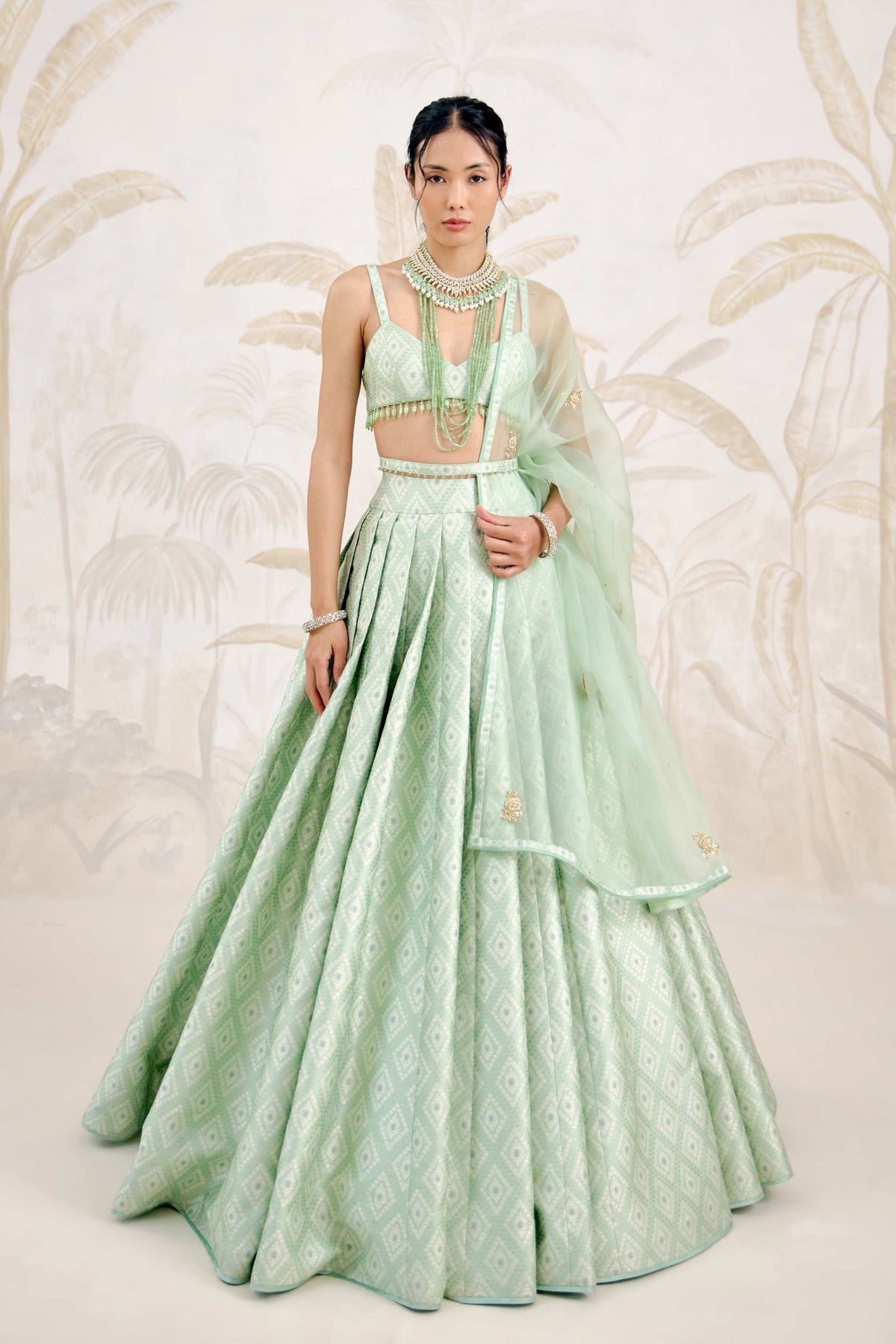 Secrest Green Lehenga Set