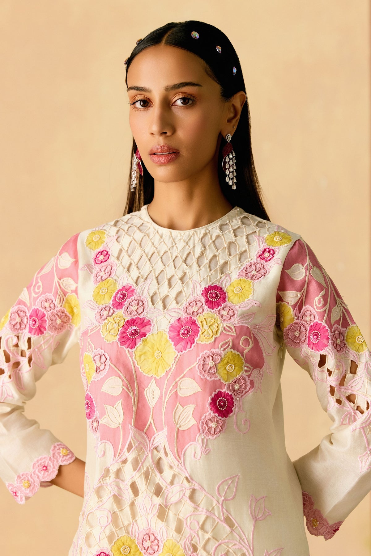 Applique Kurta Set