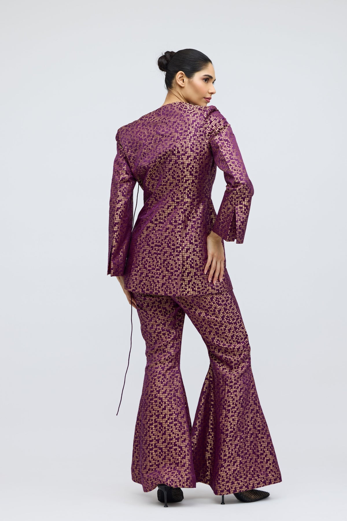 Pointillé Brocade Purple Co-ord Set