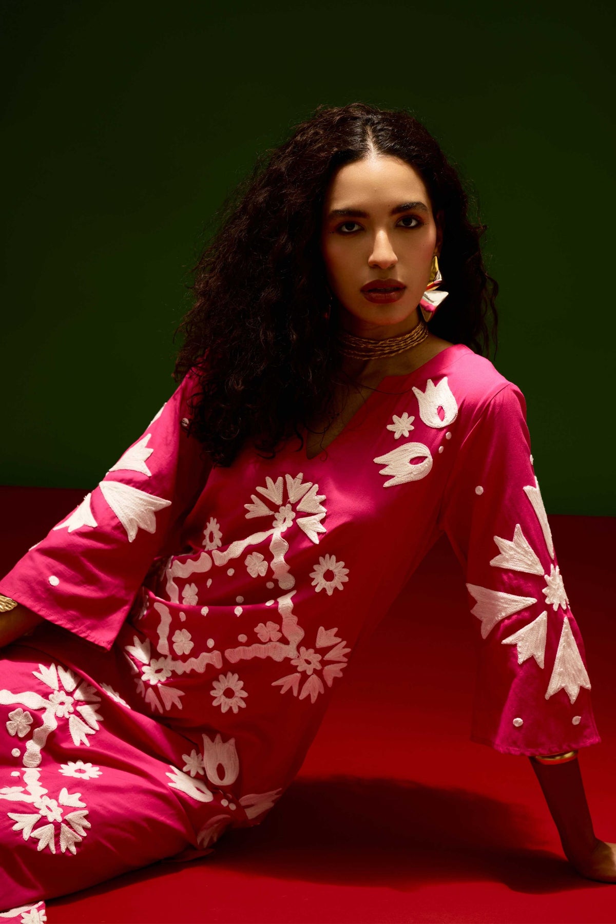 Fuchsia Cotton Maxi