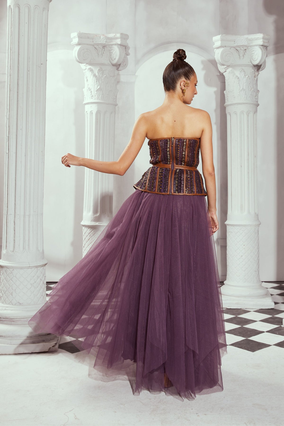 Aubergine Tulle Skirt