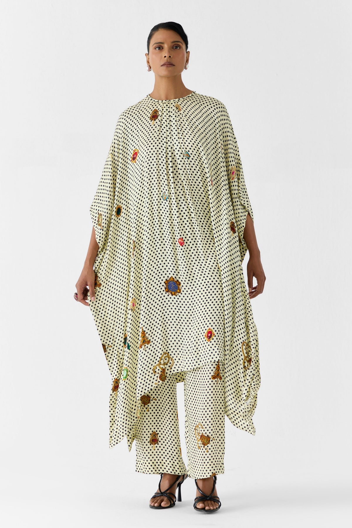 Pearl Polka Dot Kaftan Set