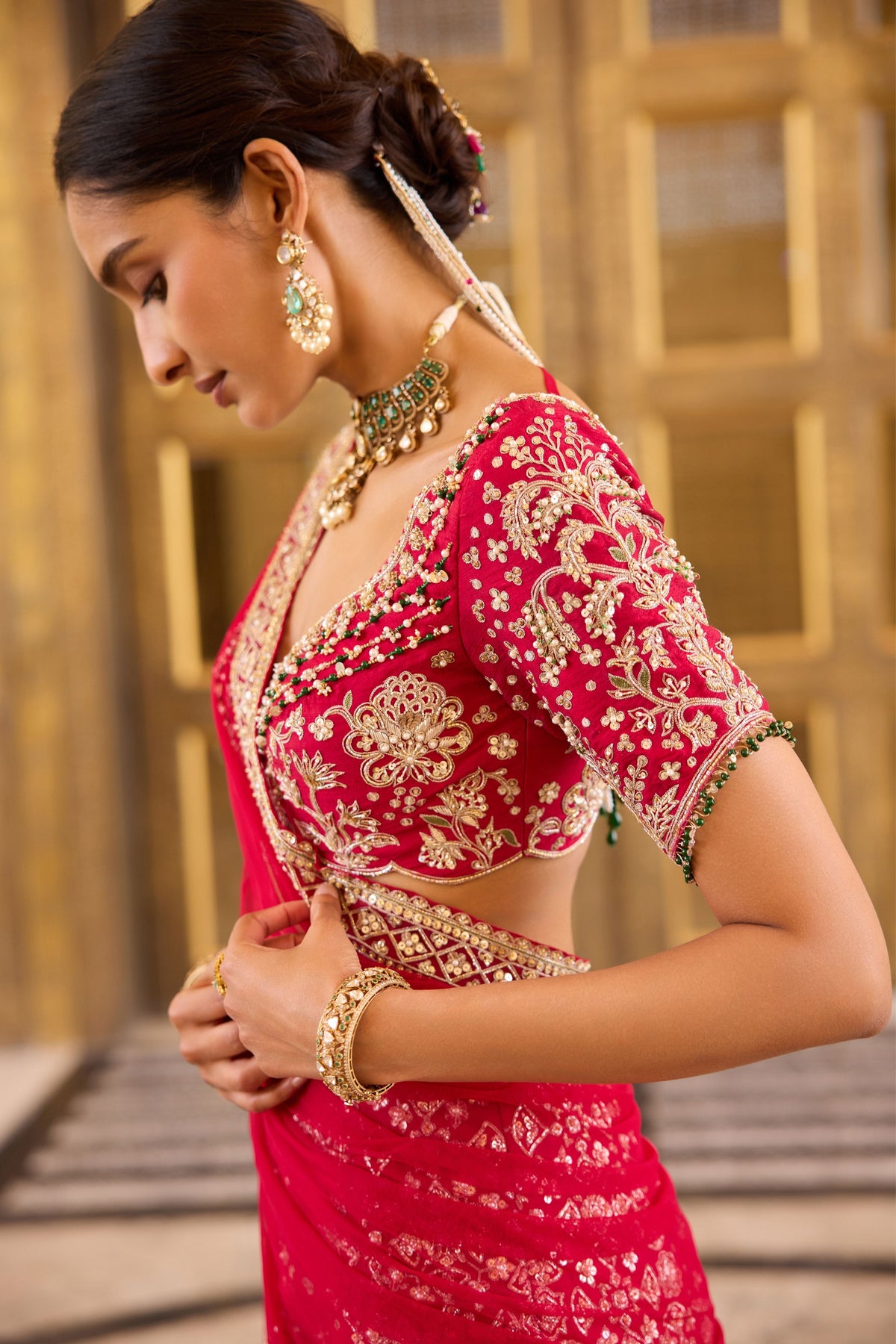 Bloom Draped Saree Set