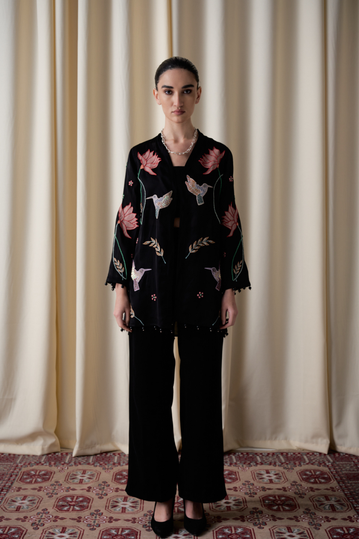 Wildflower Ensemble Black Jacket Set
