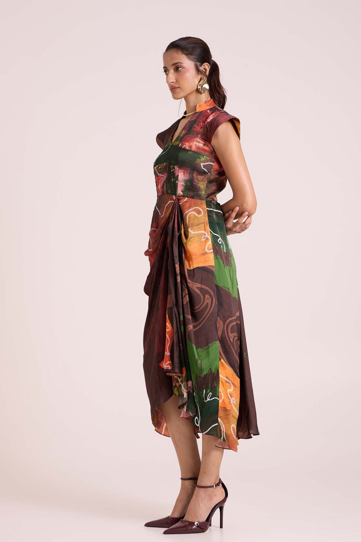 Ceres Draped Midi Dress