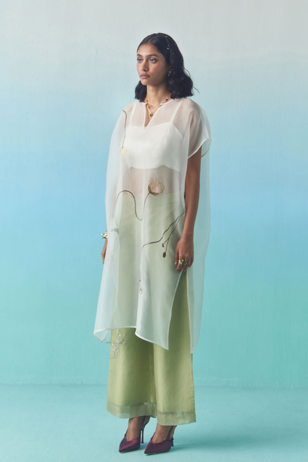 Green Wildflower Trouser