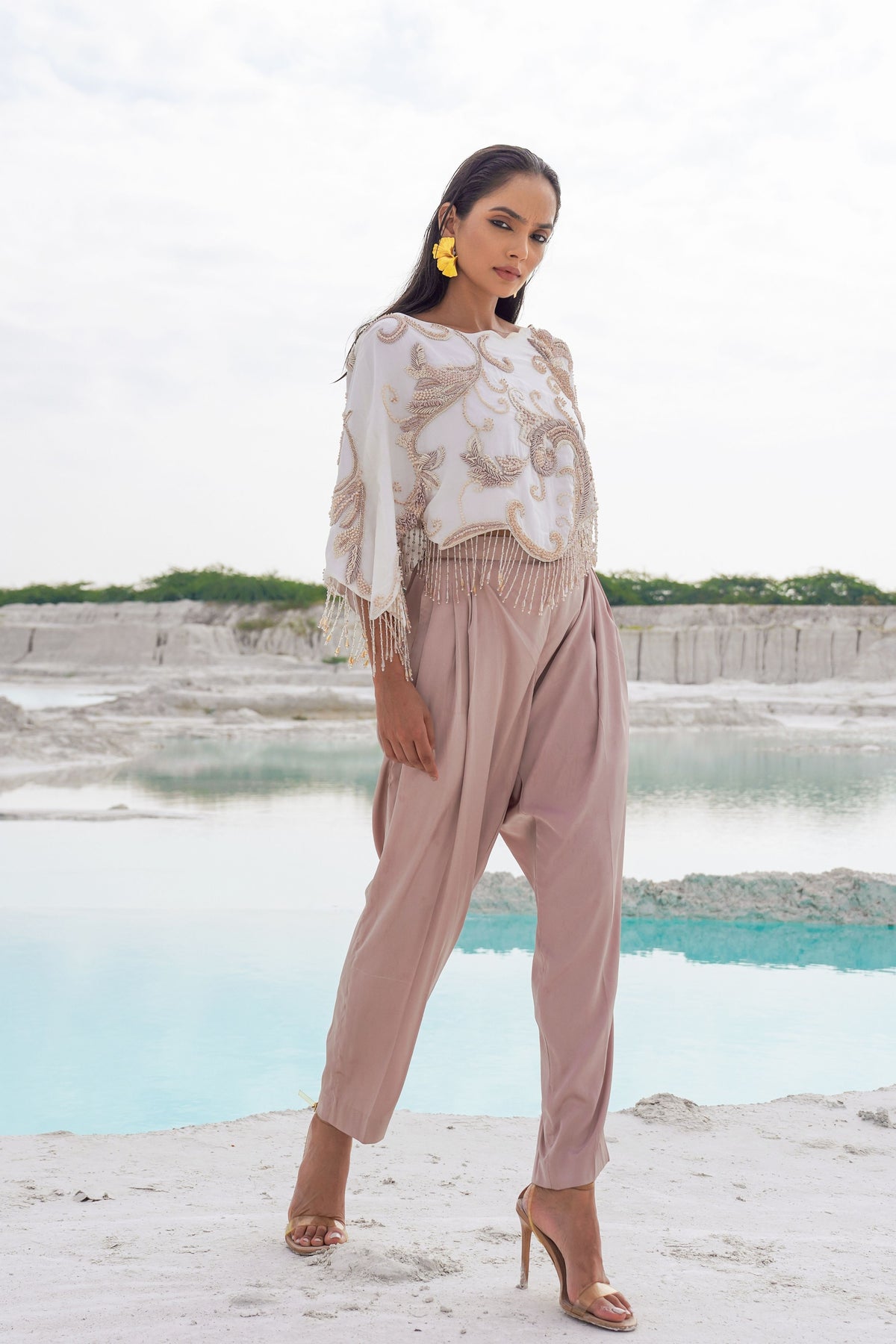 White and Pastel Co-ord Set