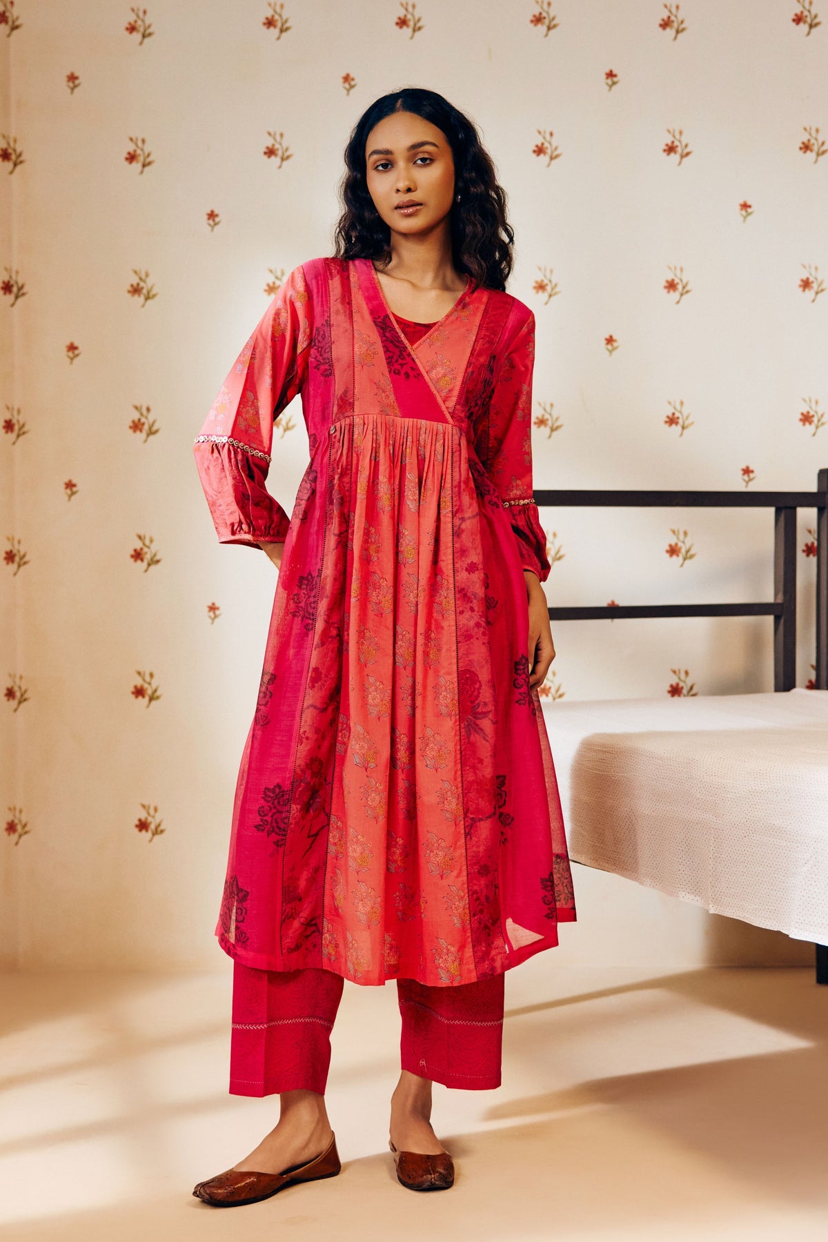 Rose Pink Printed Kurta Set
