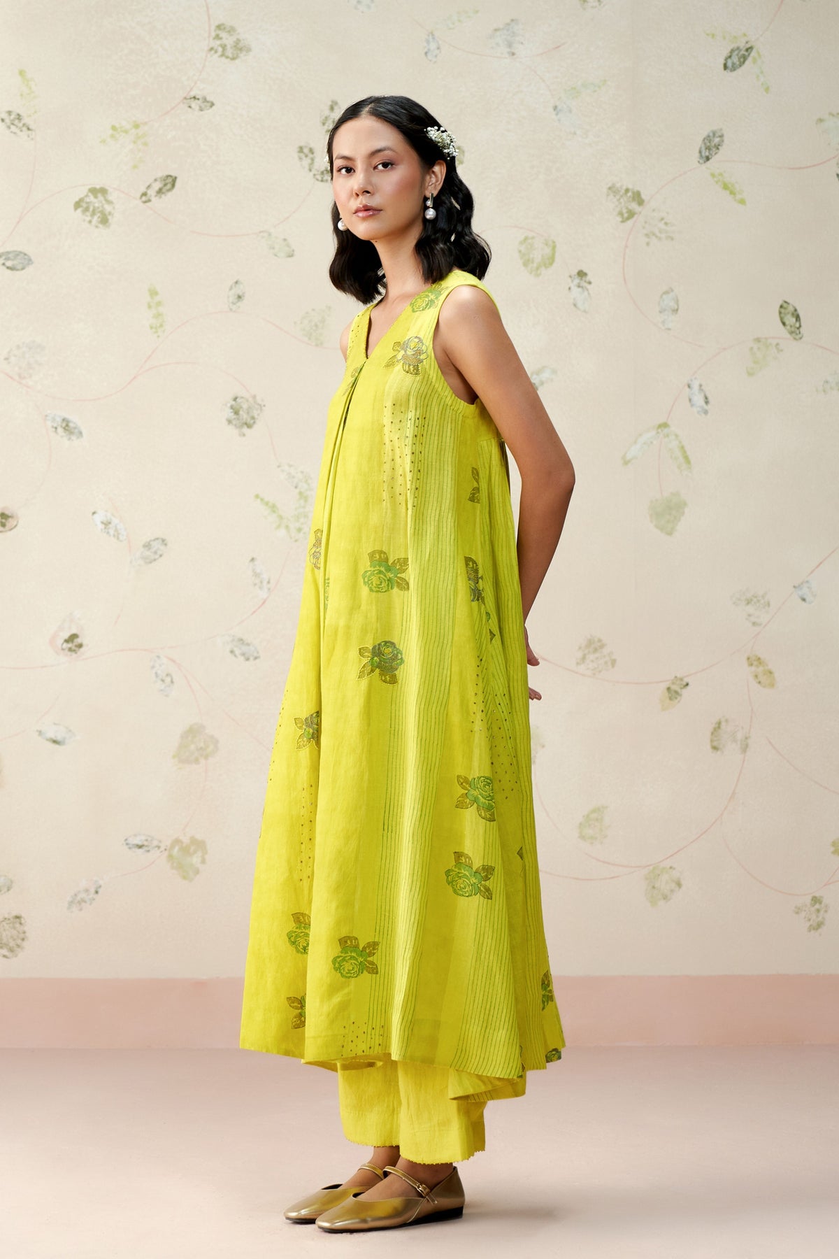 Eugenia Neon Green Kurta Set