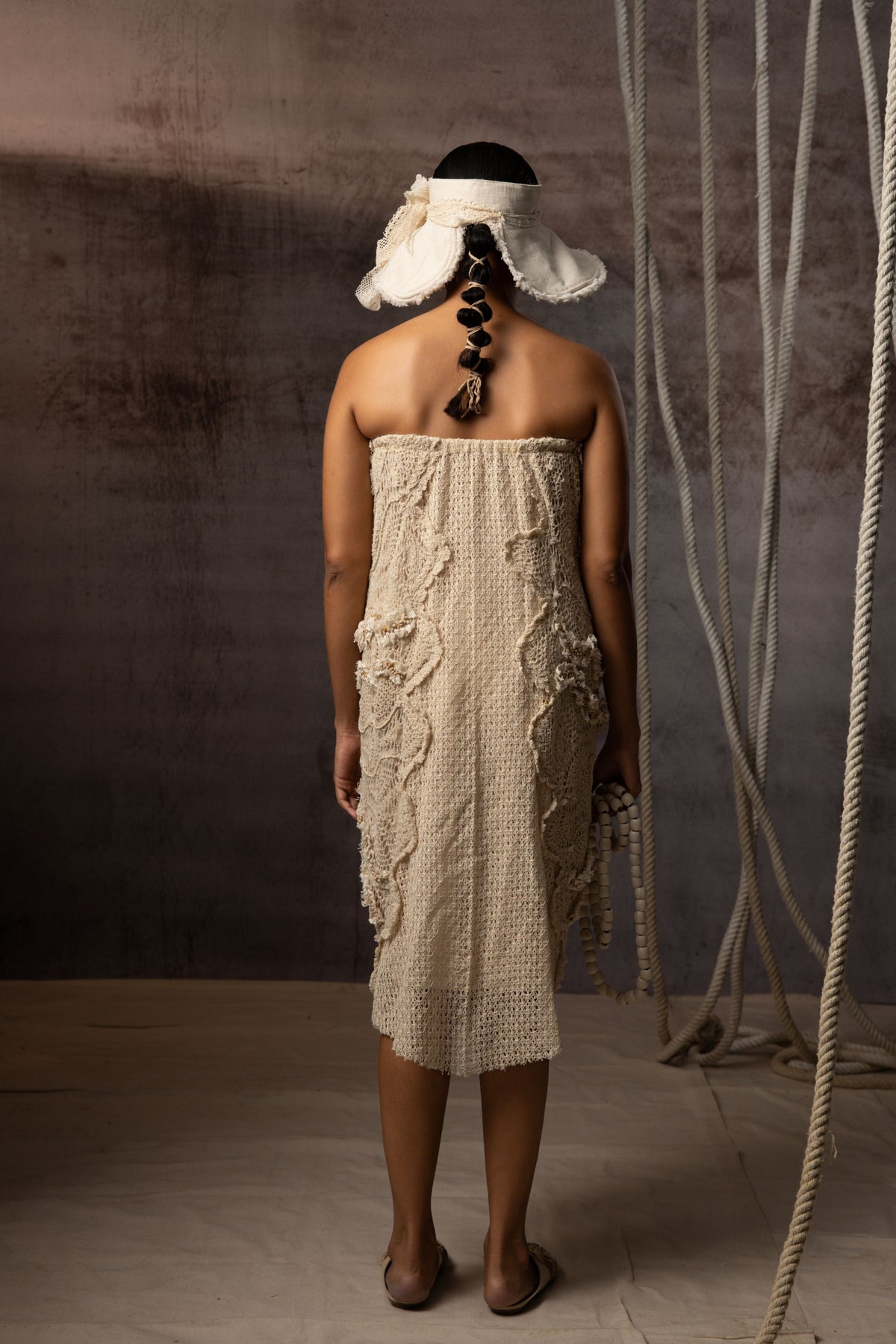 Ivory Crochet Tube Dress