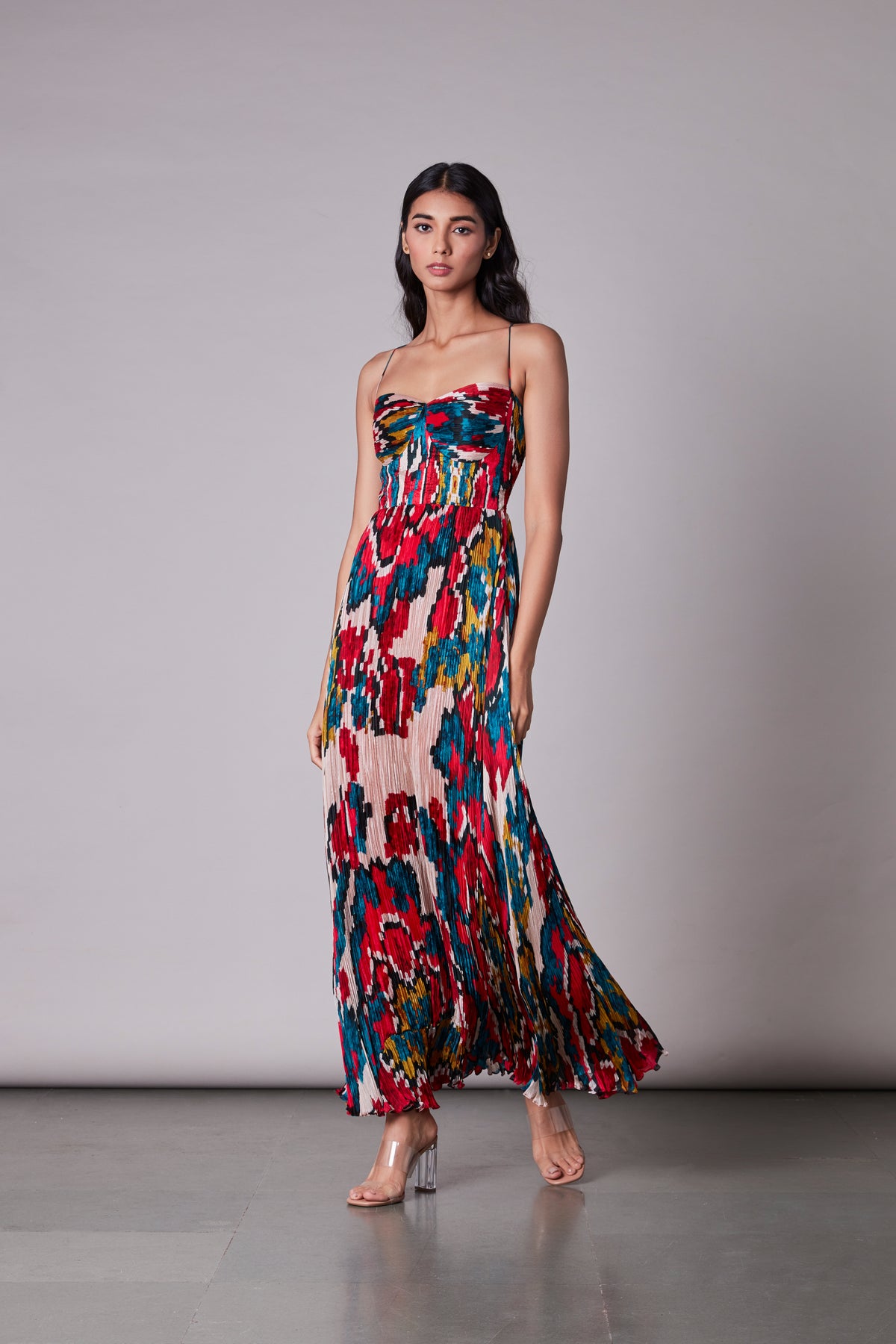 Ikat print maxi dress