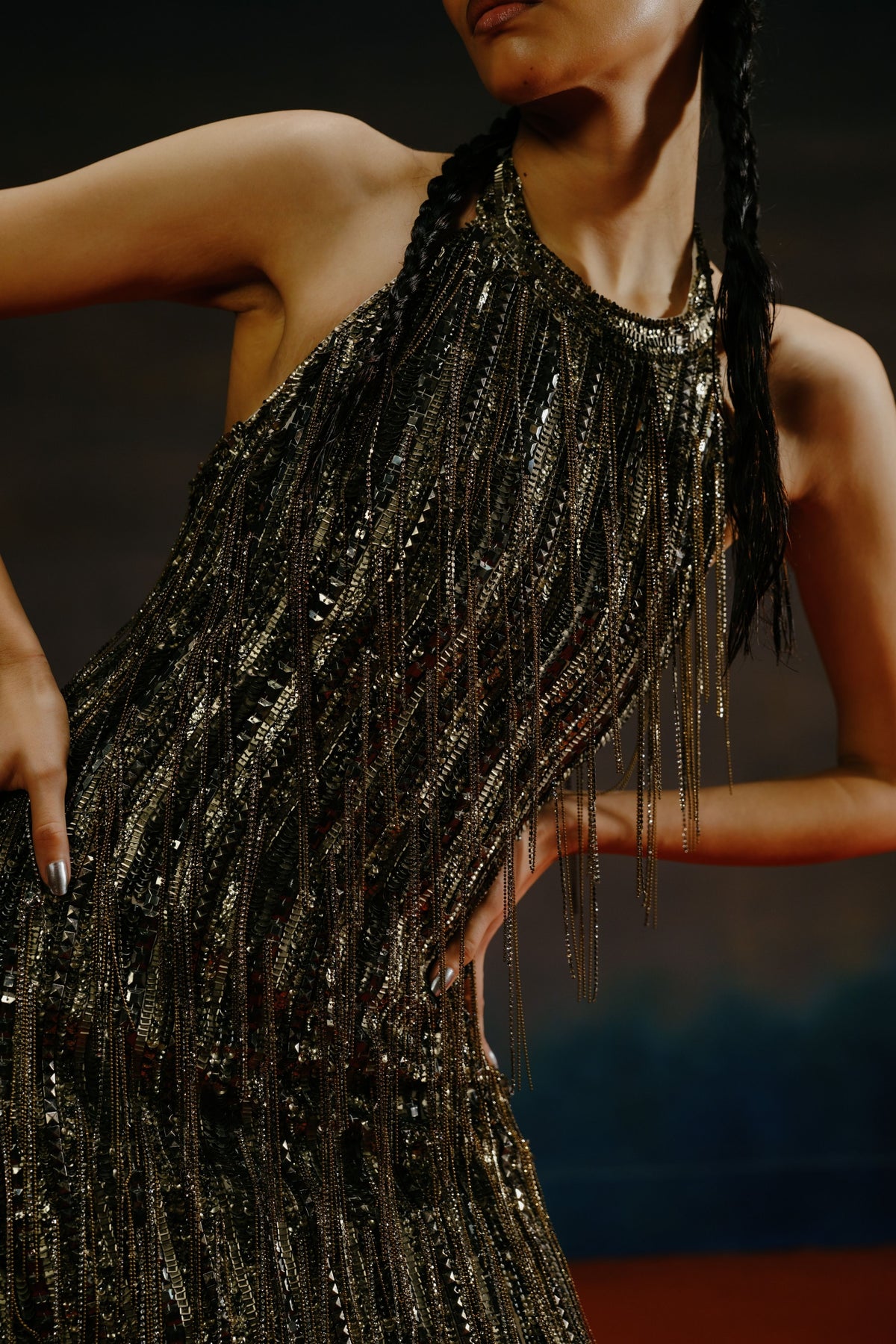 Textured Sequins Dress