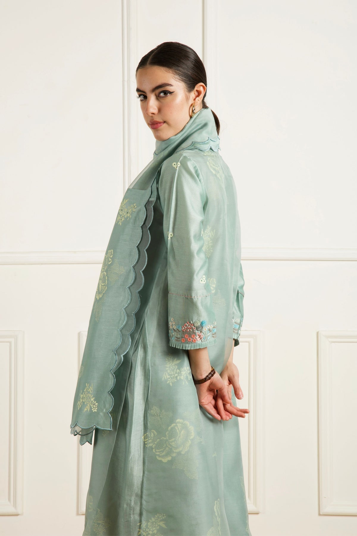 Mint Double Layer Tunic And Pants