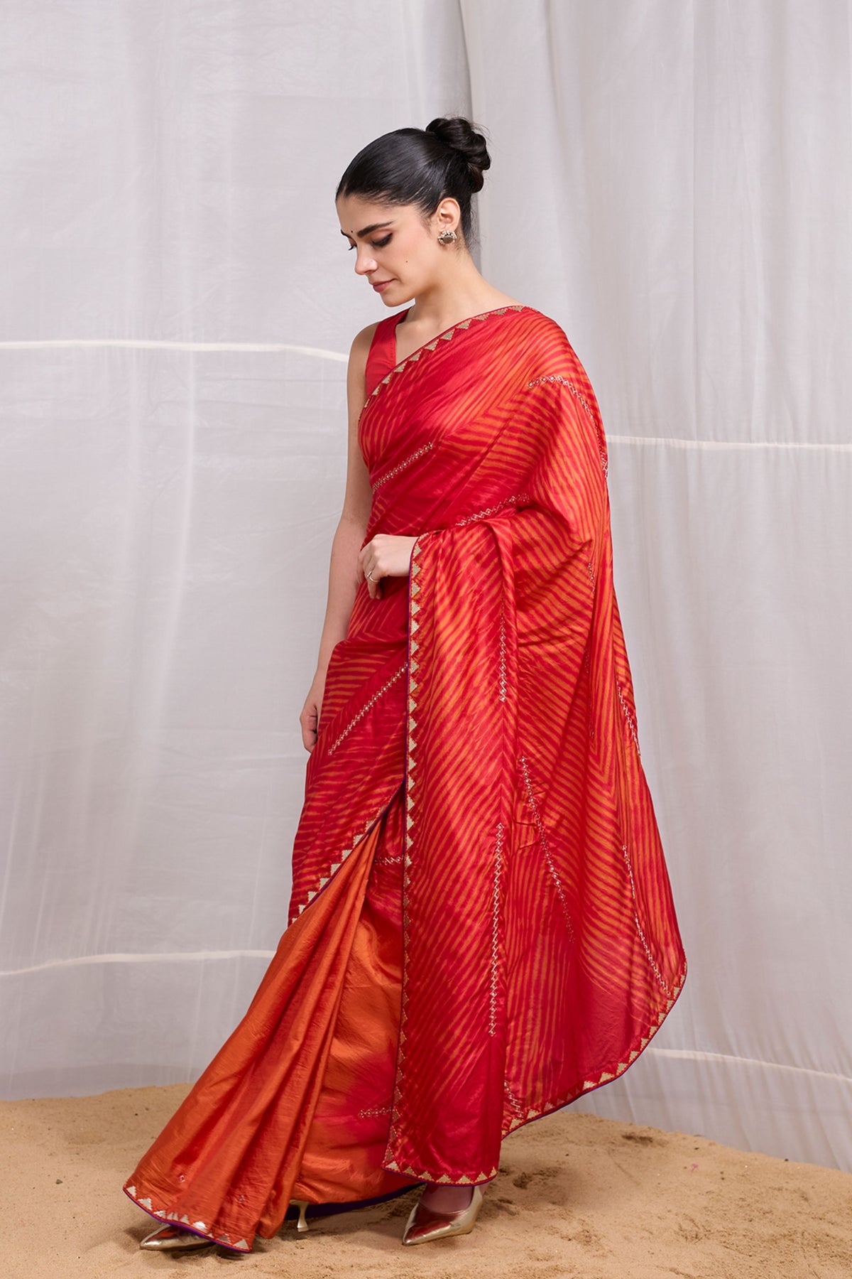 Red Dori Saree