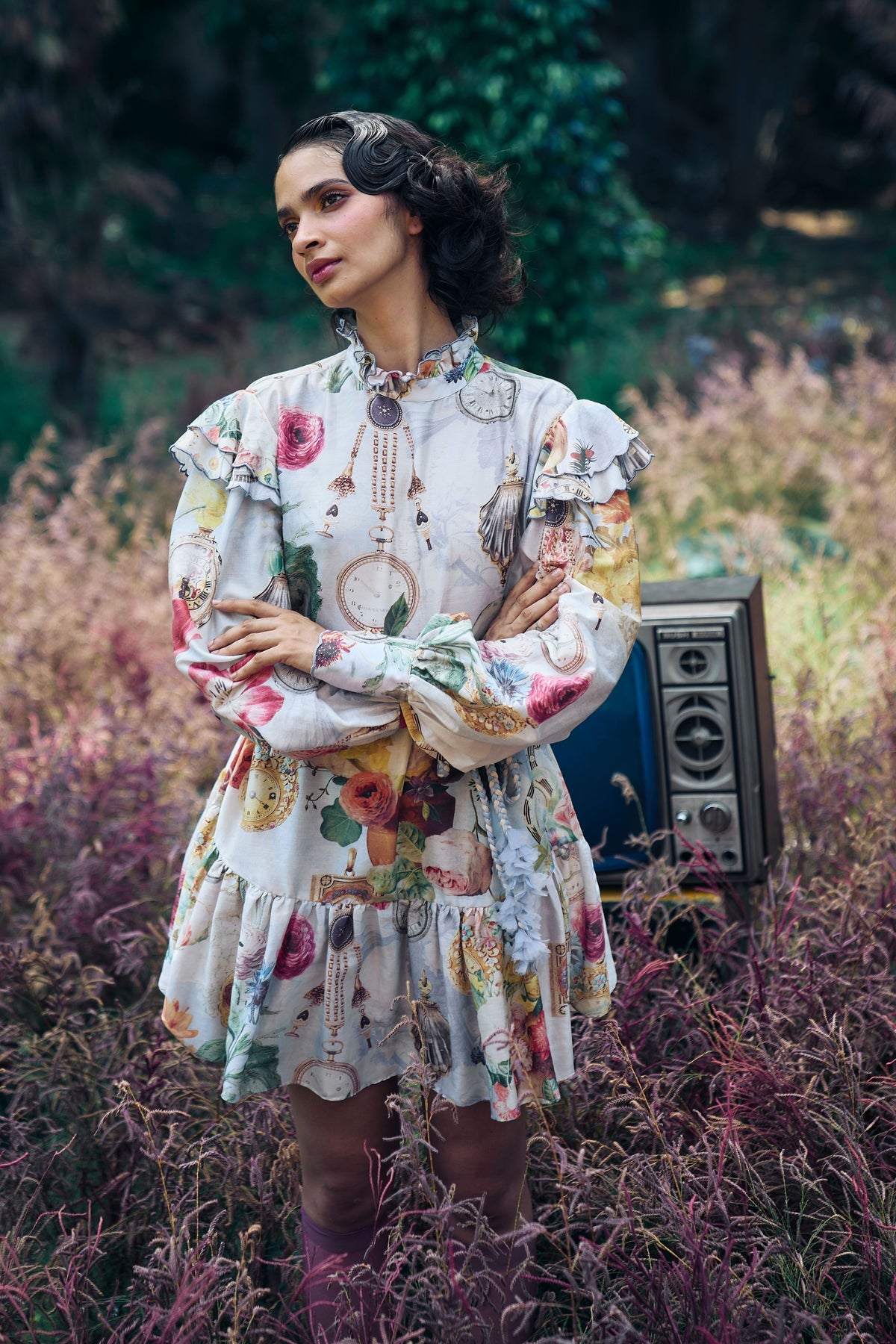 Antiquity Tiered Ruffle Dress