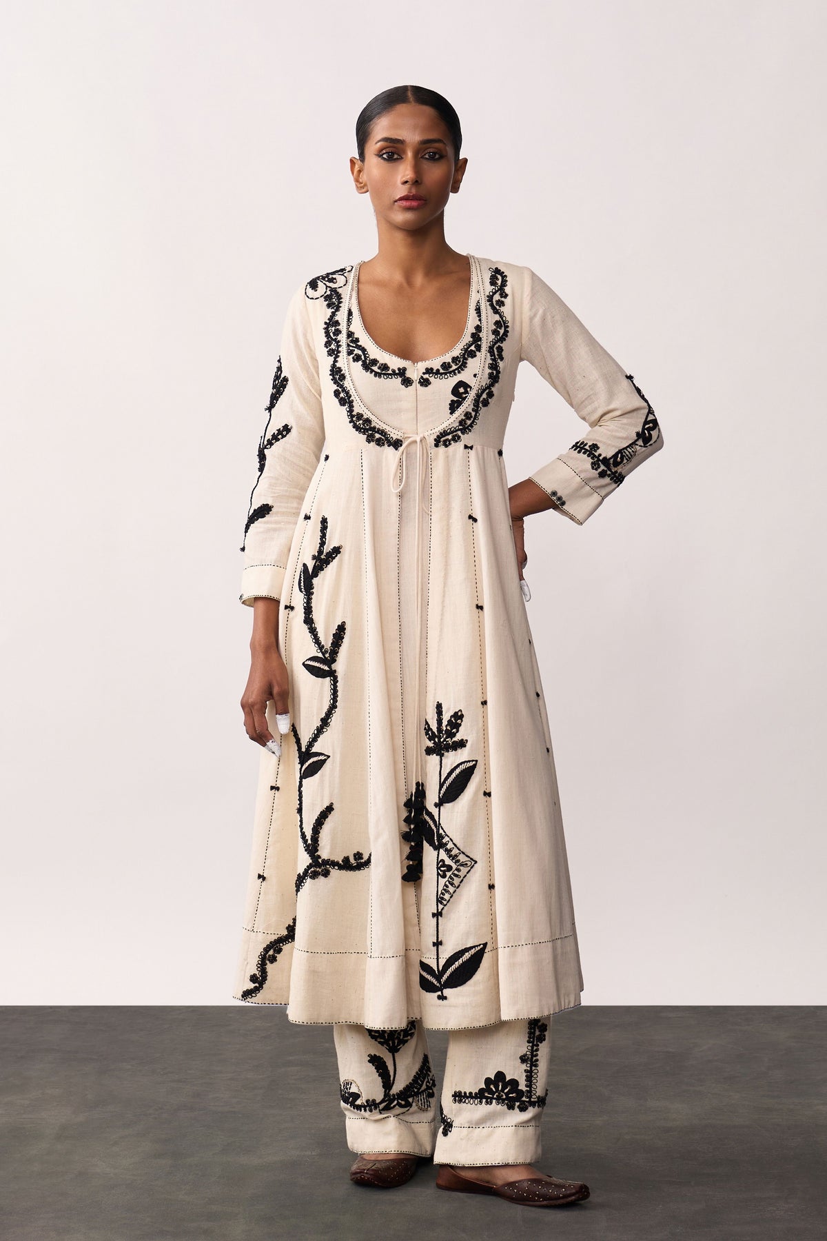 Hazrat Ivory Anarkali Set