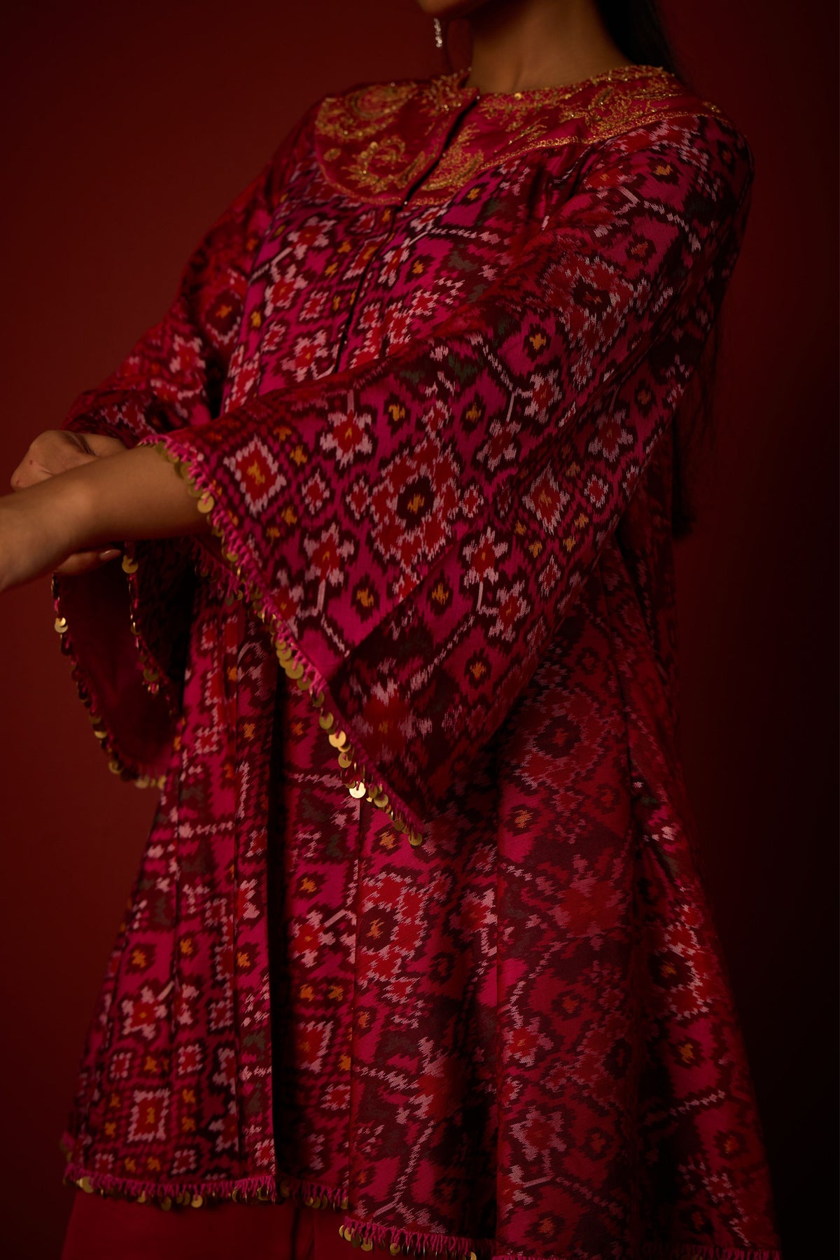 Patola Marodi Anarkali Tunic Set