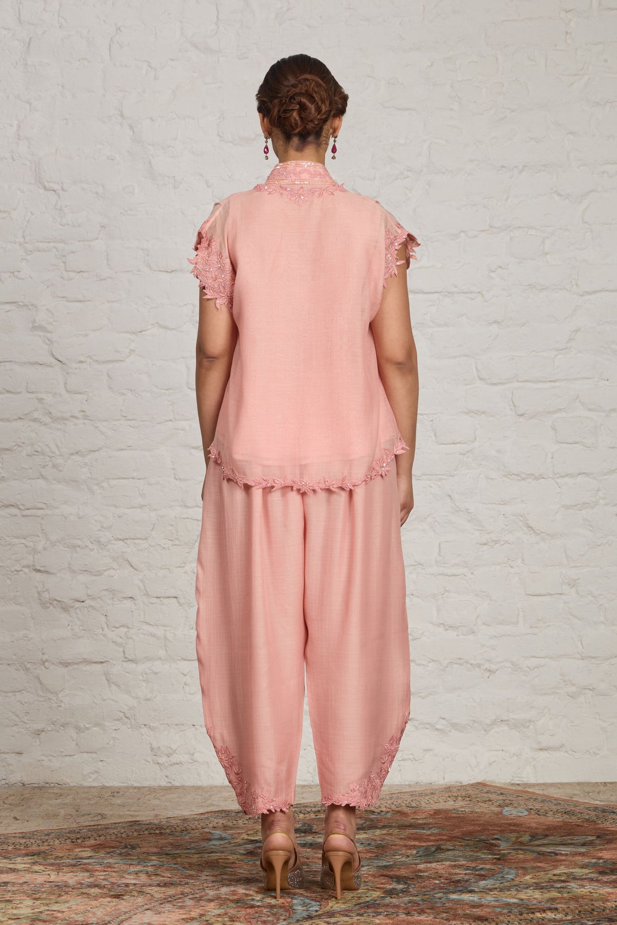 Isabell Peach Pink Jacket Set