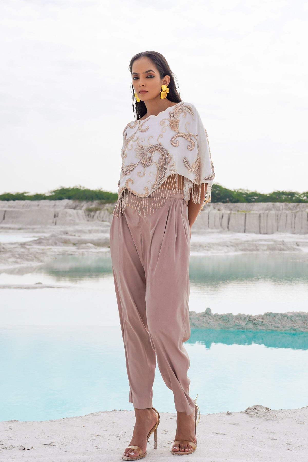 White and Pastel Co-ord Set